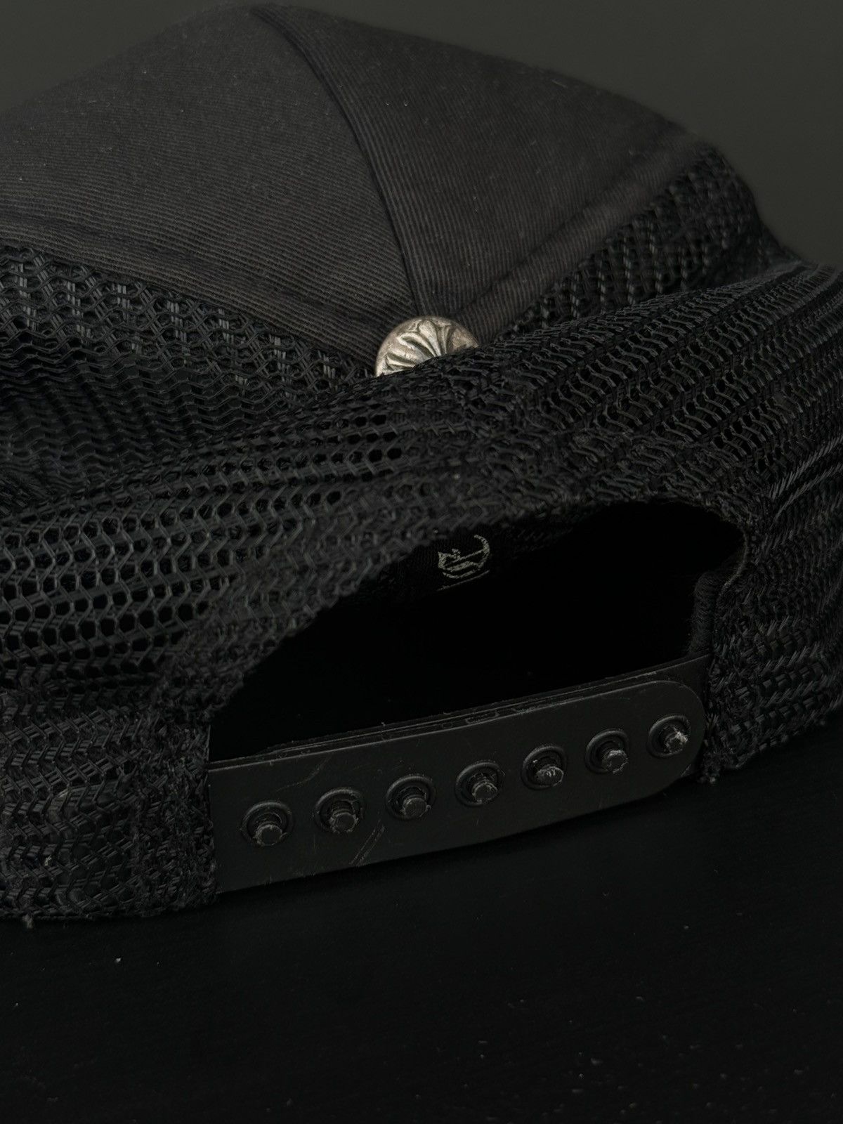 Chrome Hearts Rare Chrome - FUCK Embroidered Leather Trucker Hat Size ONE SIZE - 5 Thumbnail