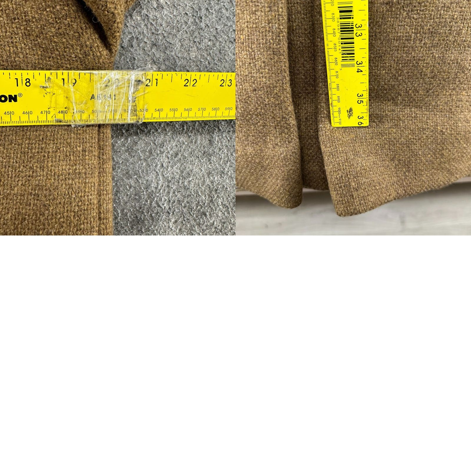 Vintage VINTAGE Union Label Wool Coat Womens M Brown Long Overcoat Faux Fur Double Breasted 50s 60s Coat Women Mens? Size M / US 6-8 / IT 42-44 - 9 Thumbnail