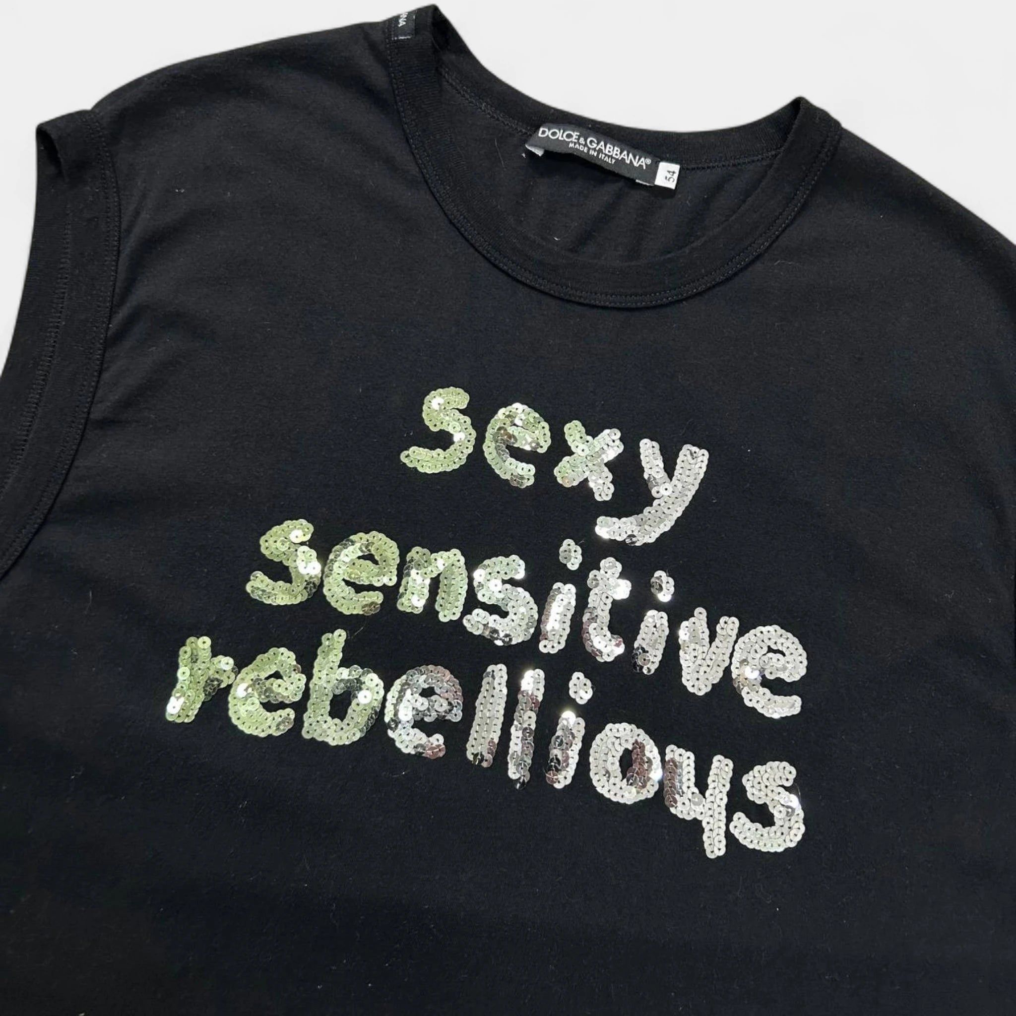Dolce & Gabbana Dolce & Gabbana Sexy Sensitive Rebellious Sequin Sleeveless Size US L / EU 52-54 / 3 - 3 Thumbnail