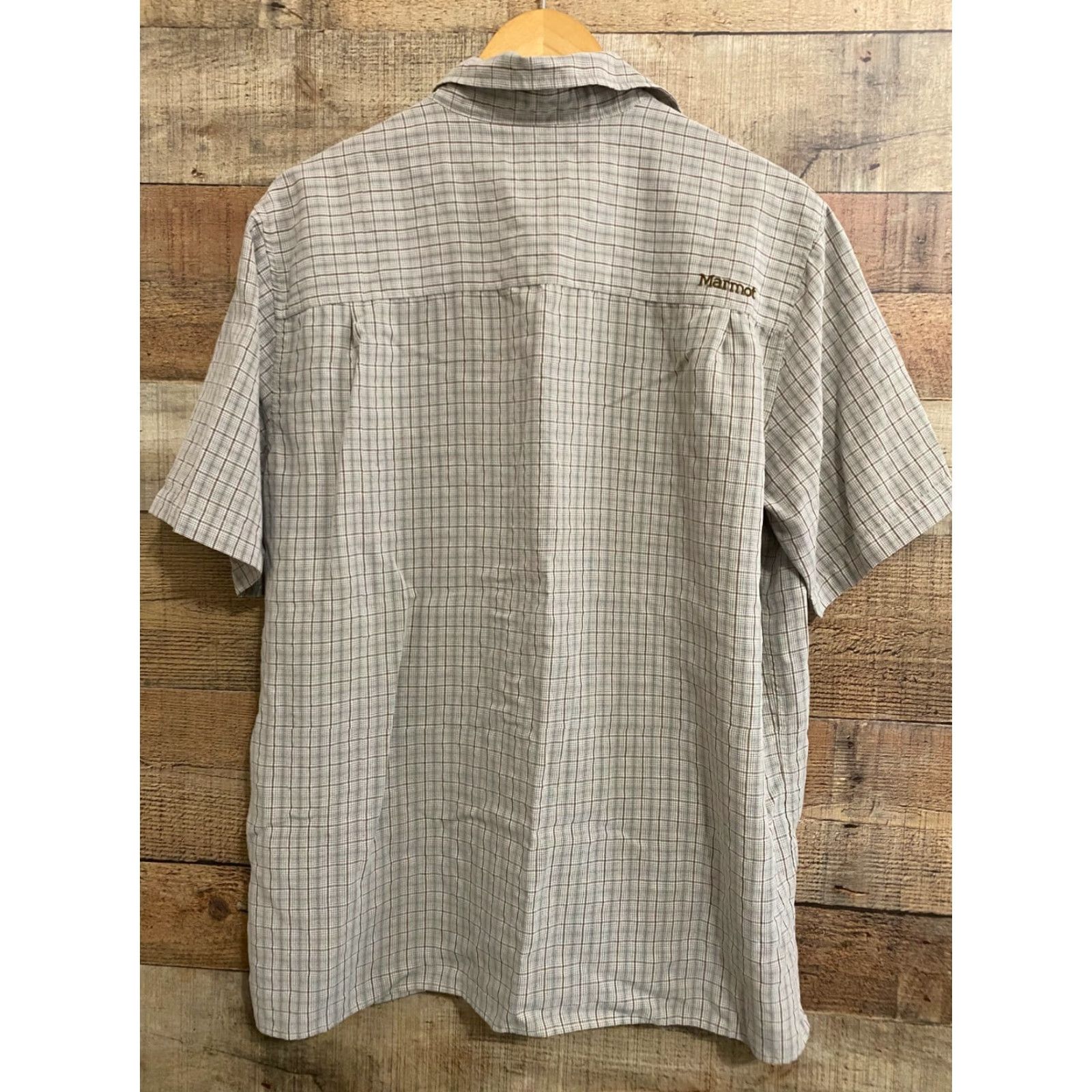 Marmot Marmot Shirt Mens Short Sleeve Button-Up Plaid Multicolor Brown Sz L Regular Collar Front Pocketed Button-Front Casual Travel Size US L / EU 52-54 / 3 - 3 Thumbnail