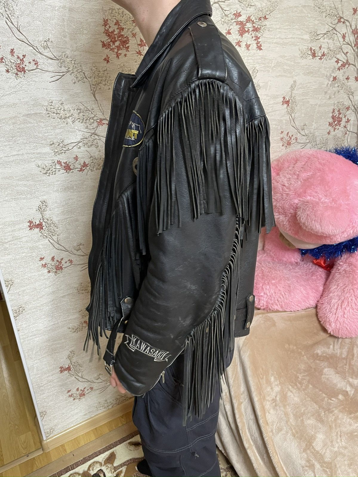 Vintage vintage biker leather suede fringe jacket rare M-L Size US M / EU 48-50 / 2 - 17 Thumbnail