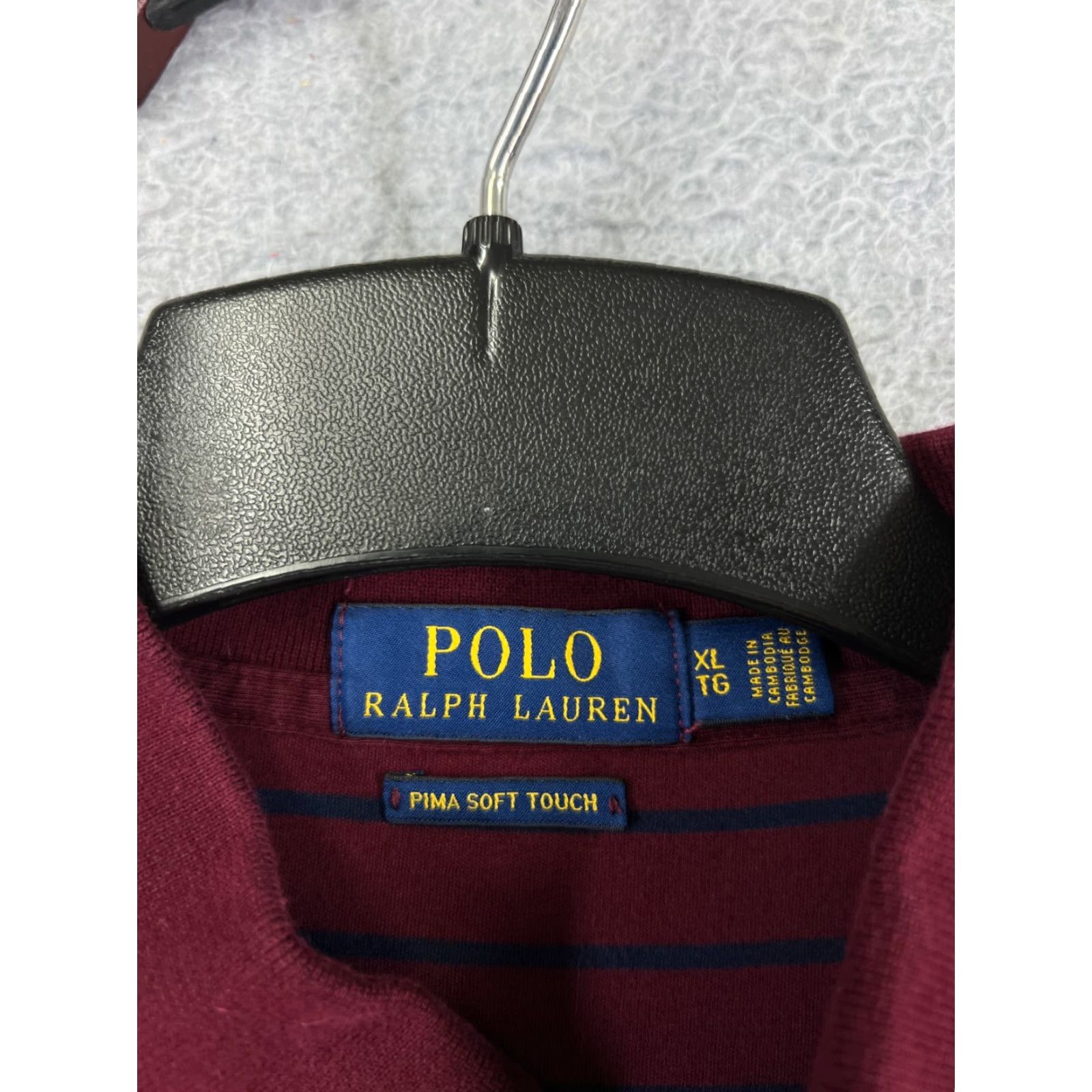 Polo Ralph Lauren Polo Ralph Lauren Shirt Men Large Red Stripe Pima Soft Touch Jersey READ Size US L / EU 52-54 / 3 - 3 Thumbnail