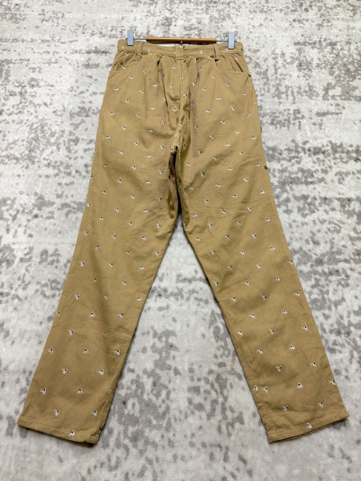 Issey Miyake Vintage Mercibeaucoup Embroidered Drop Crotch Pants Size US 27 - 2 Thumbnail