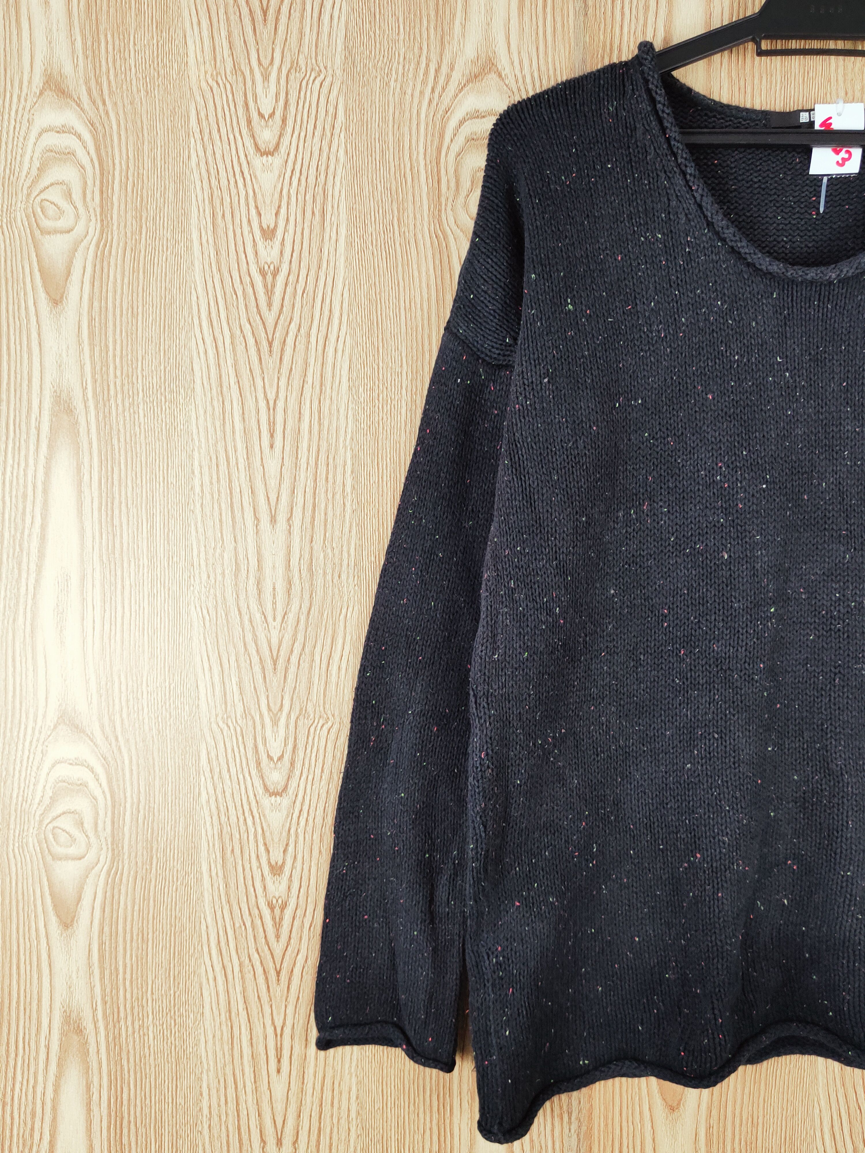 Japanese Brand × Vintage Uniqlo Black Knitwear Sweatshirts #W423 Size US M / EU 48-50 / 2 - 3 Thumbnail