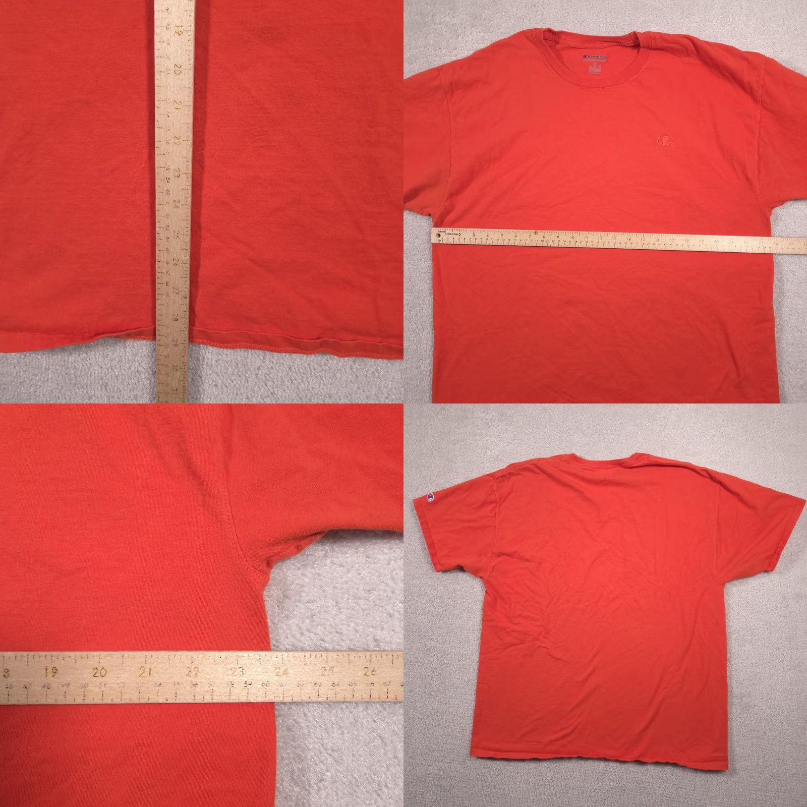 Champion Champion Shirt Mens 2XL Orange Logo Tee Tagless Crewneck Cotton Casual Athletic Size US XXL / EU 58 / 5 - 8 Thumbnail