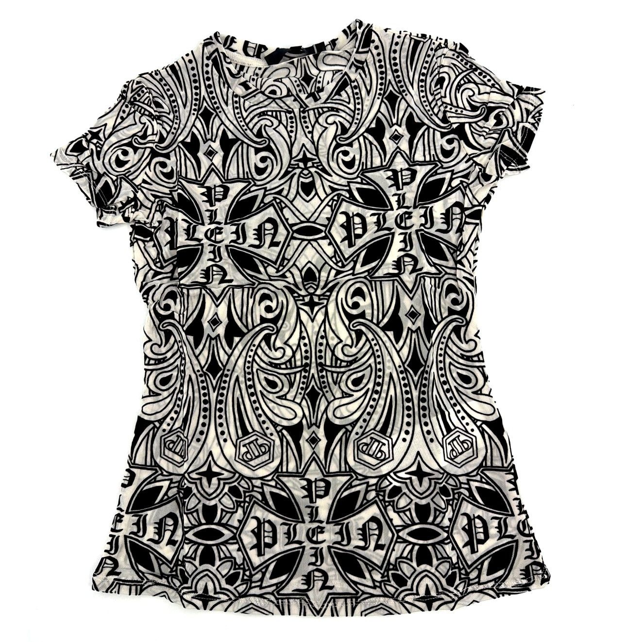 Philipp Plein Philipp Plein Nude Pink Gothic Tulle Sexy Pure Fit T-Shirt S Size S / US 4 / IT 40 - 5 Thumbnail