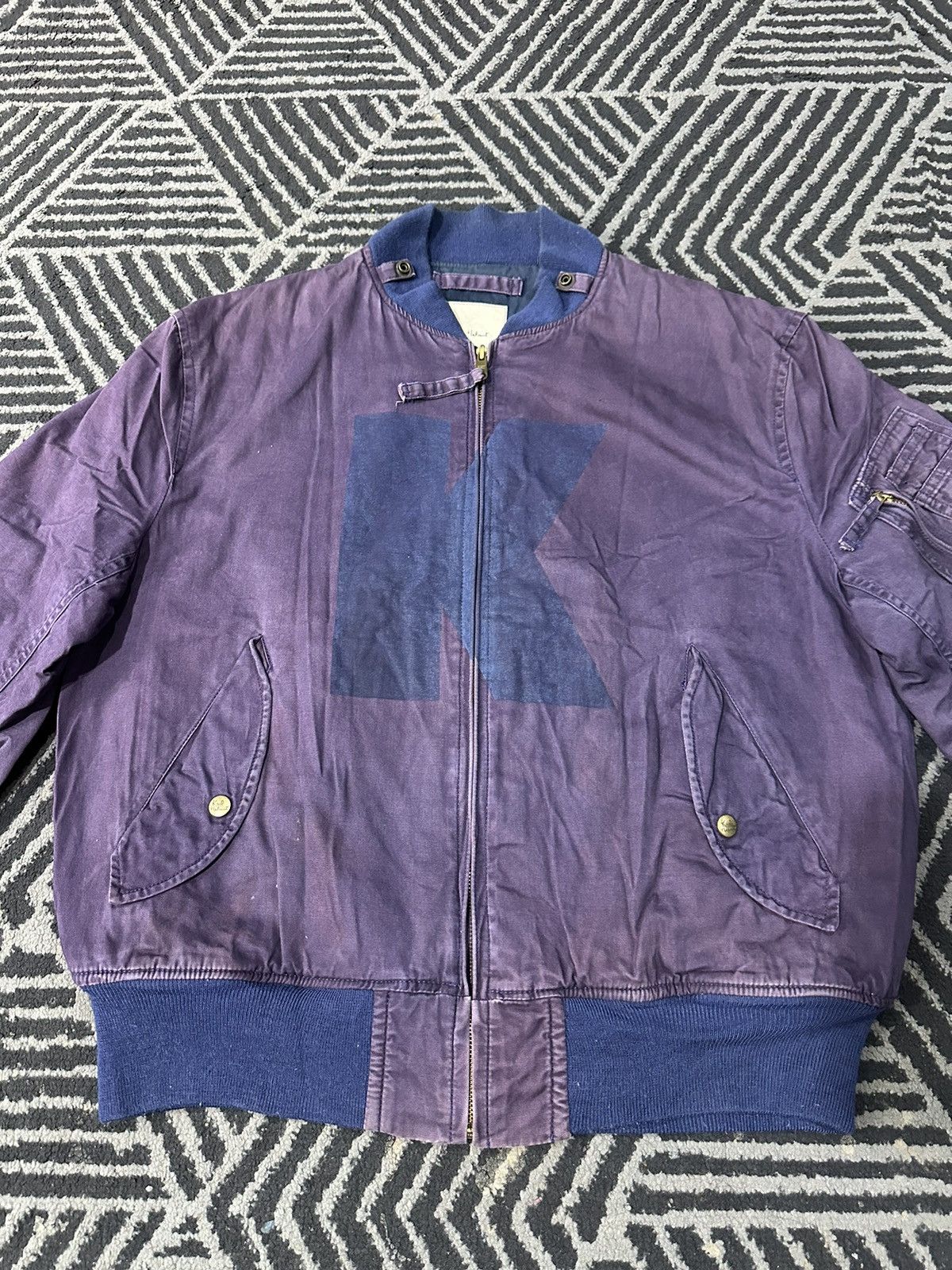 Designer × Karl Helmut × Vintage Vintage KARL HELMUT Patches Design Bomber Jacket Size US XL / EU 56 / 4 - 6 Thumbnail