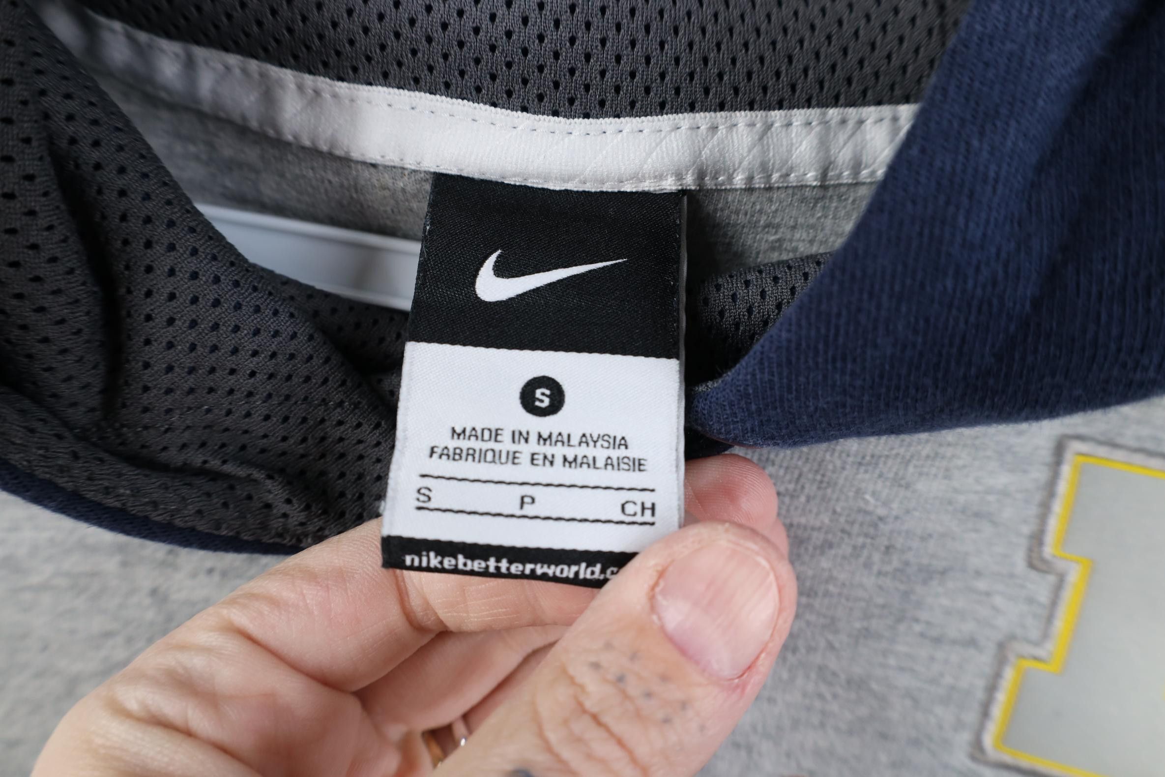 Nike Nike Block M University of Michigan Hoodie Sweatshirt Gray Size US S / EU 44-46 / 1 - 11 Thumbnail