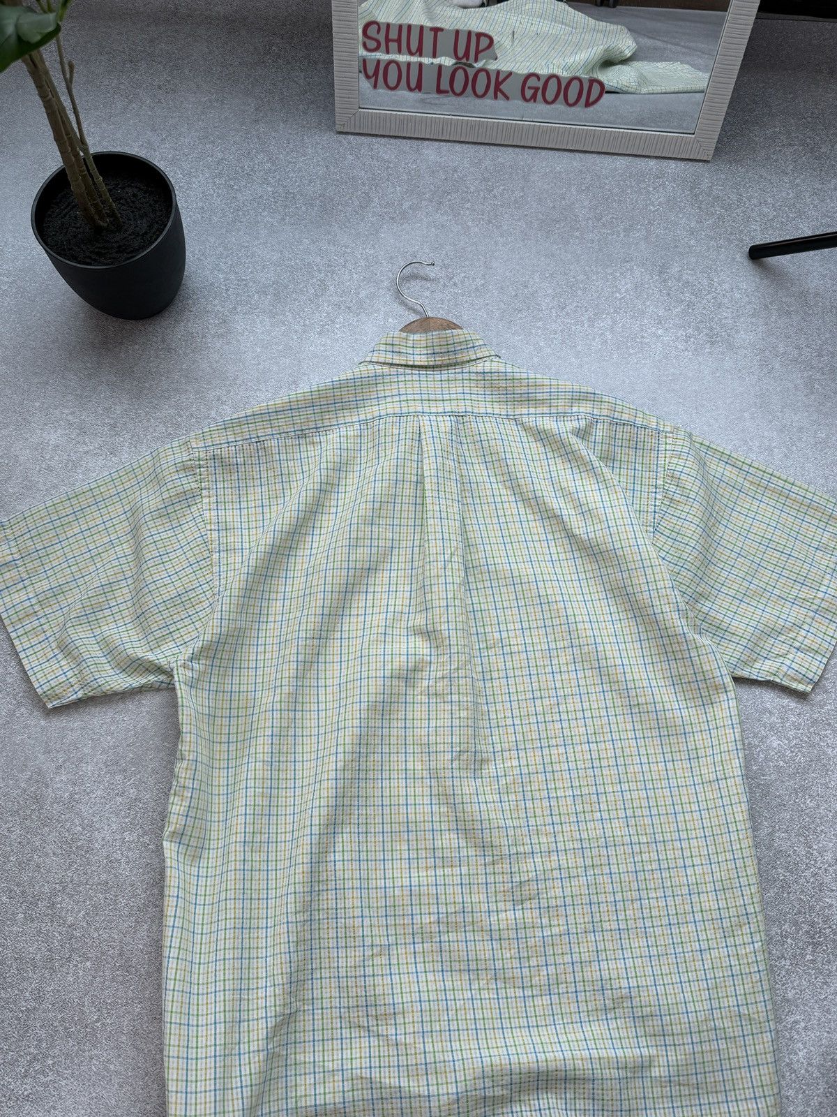 Yves Saint Laurent Yves Saint Laurent Men’s Short Sleeve Shirt Plaid Button Size US L / EU 52-54 / 3 - 11 Thumbnail
