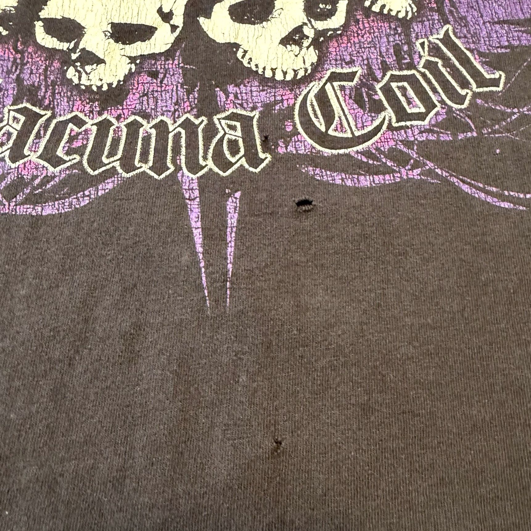 Doublet Lacuna Coil Band T Shirt Large Skull Cluster Double Sided Fade Holes Band Logo XL Black Cotton Men Shirt Band Theme Logo Size US XL / EU 56 / 4 - 3 Thumbnail