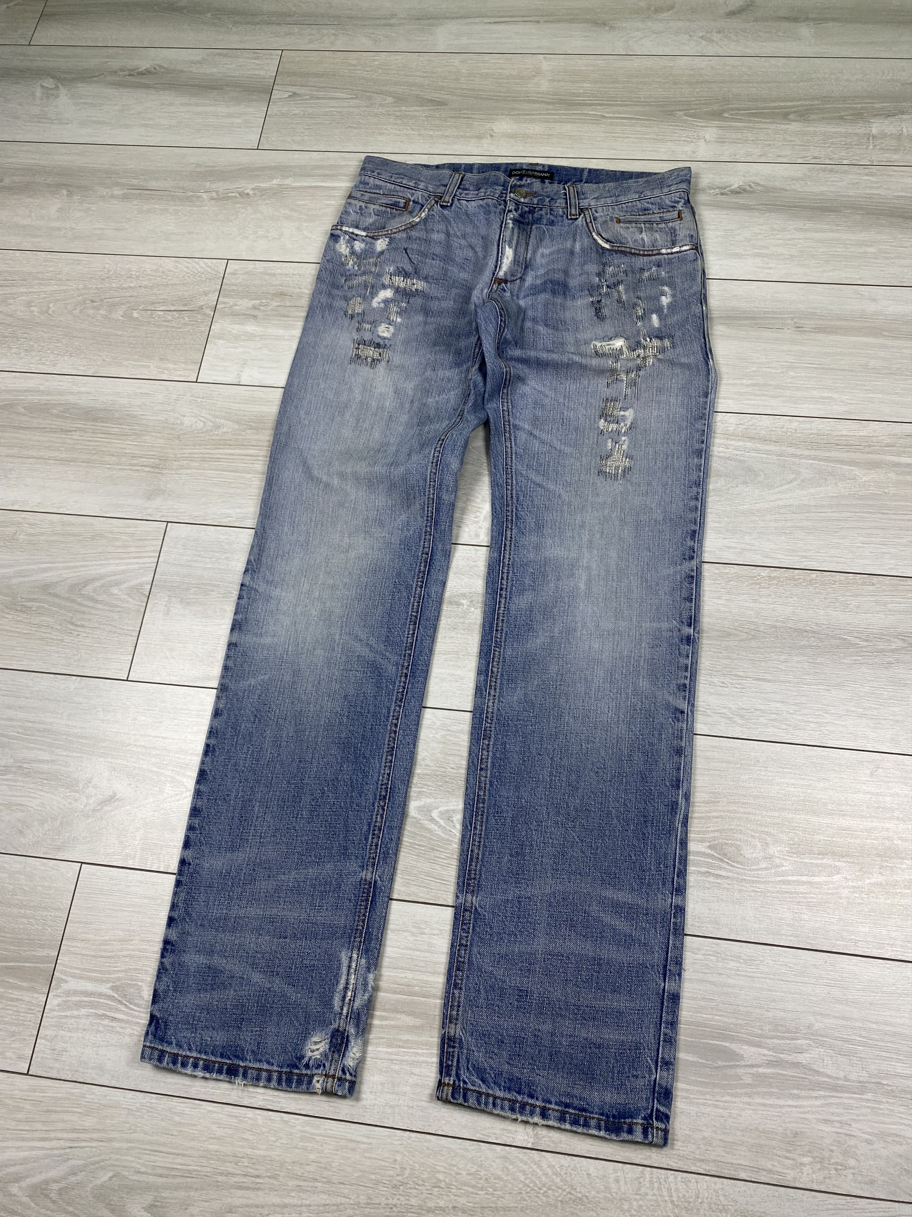 Dolce & Gabbana Vintage Dolce Gabbana distressed washed denim stright jeans Size US 32 / EU 48 - 2 Thumbnail