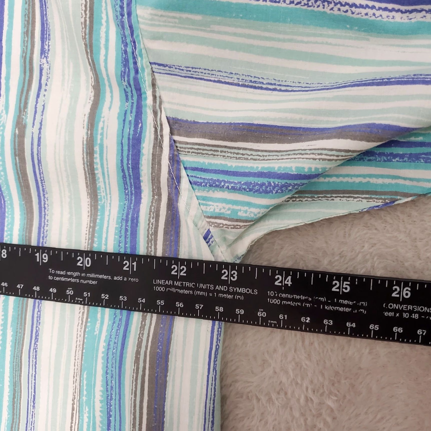 Vintage VINTAGE Fresh Produce Shirt Women L Blue Striped Button Up Collared Casual Beachy Coastal Long Sleeve Button Cuffs Mens Women Girls Boys Size L / US 10 / IT 46 - 7 Thumbnail
