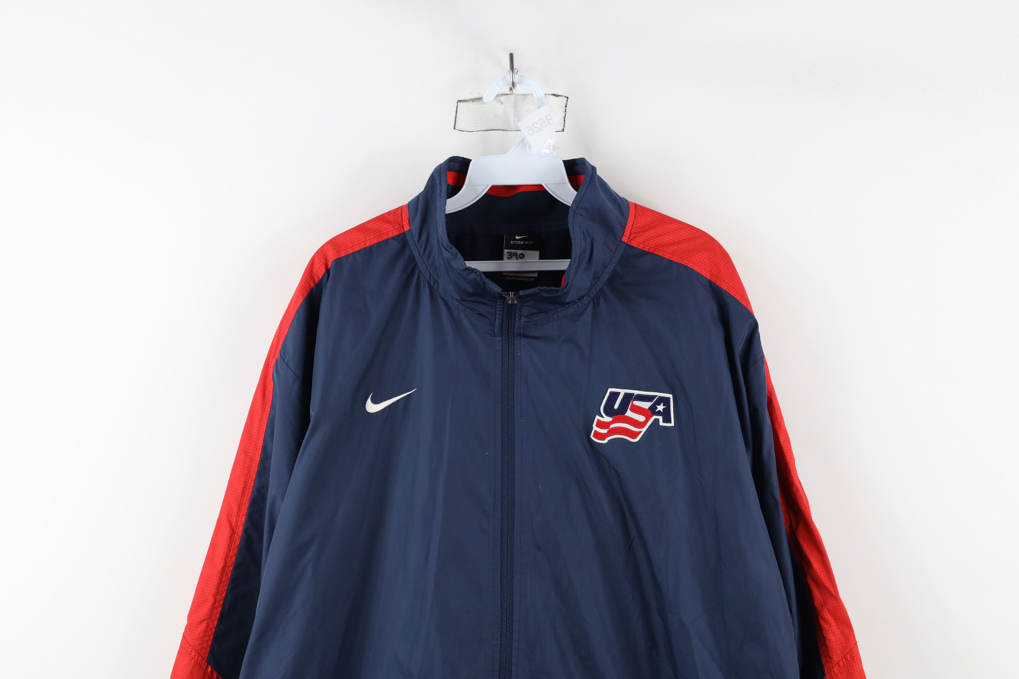 Nike × Vintage Vintage Nike Hockey Fleece Lined Full Zip Jacket Storm Fit Size US XL / EU 56 / 4 - 2 Thumbnail