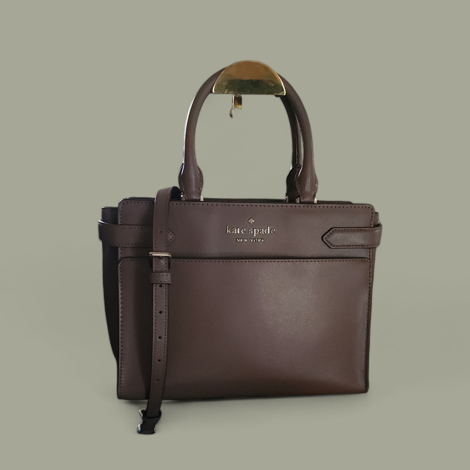 Kate Spade Kate Spade Staci Cameron Saffiano Leather Med Satchel Mocha Size ONE SIZE - 2 Thumbnail