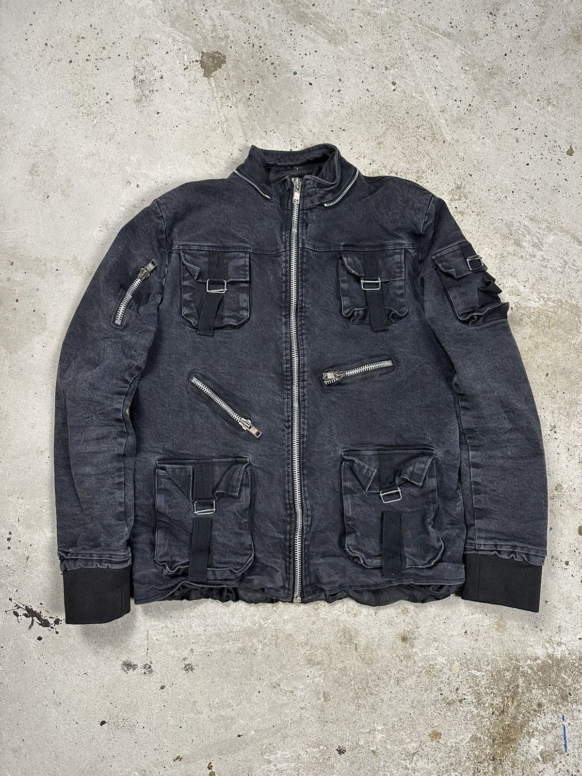 Japanese Brand Vintage Y2K Bondage Denim Style Asymmetrical Zippers Jacket Size US L / EU 52-54 / 3 - 1 Thumbnail