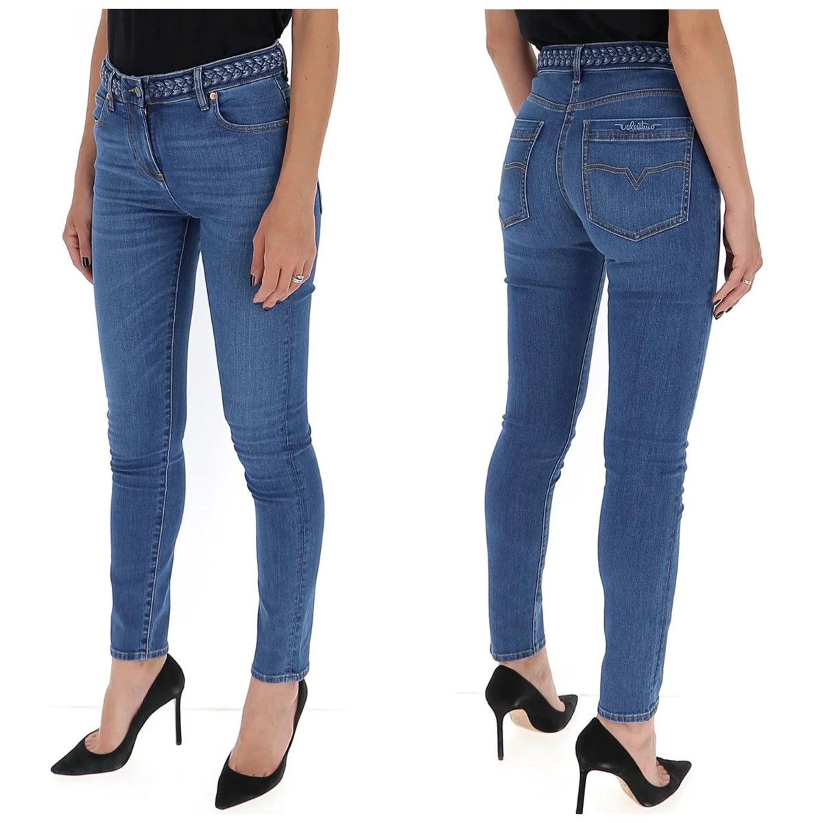 Valentino Valentino cable loop stretch denim pants Jeans Size 28" / US 6 / IT 42 - 12 Thumbnail