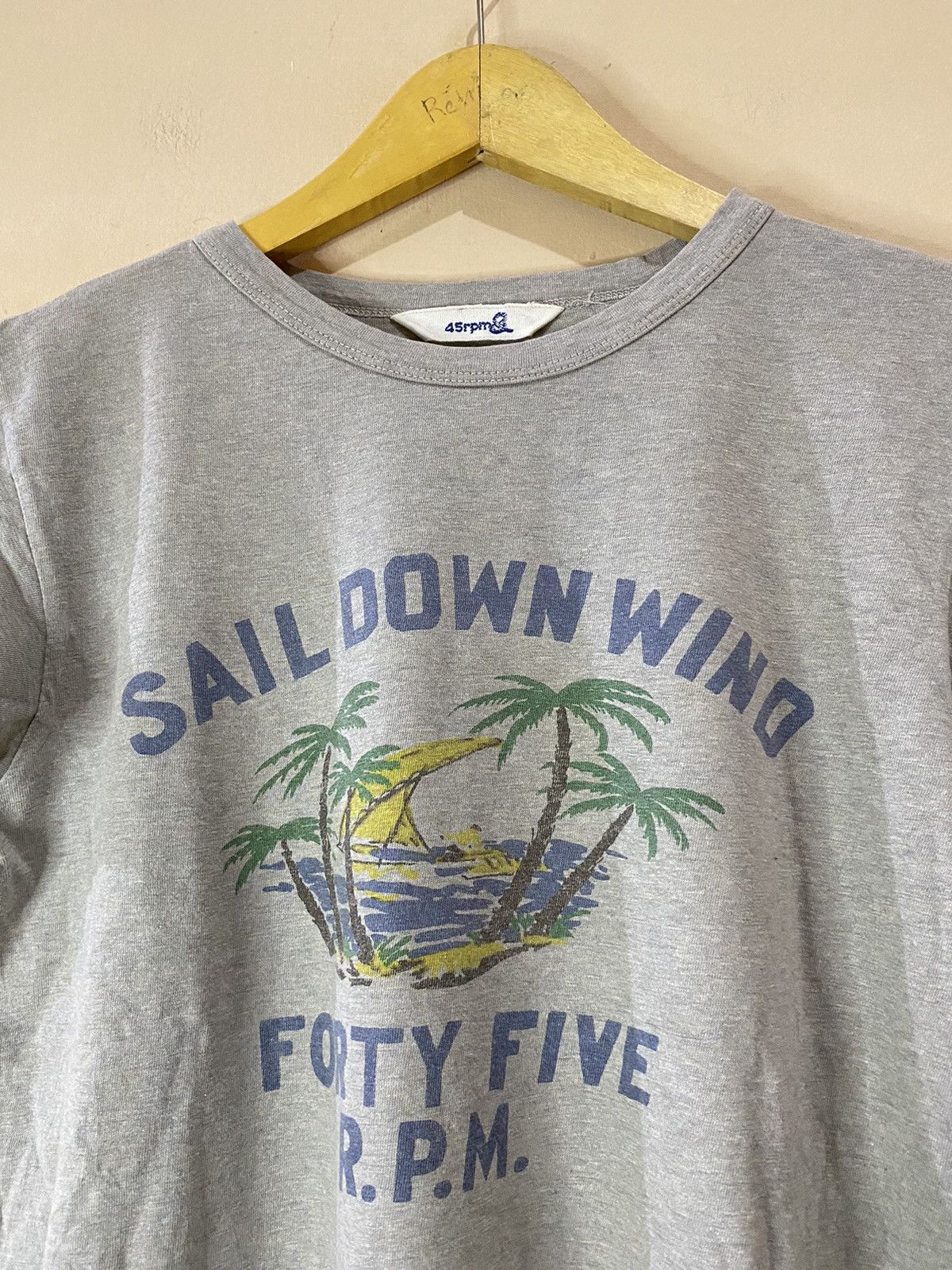 45rpm × Japanese Brand 45rpm Japan “Sail Down Wind” Tee Size M / US 6-8 / IT 42-44 - 3 Thumbnail