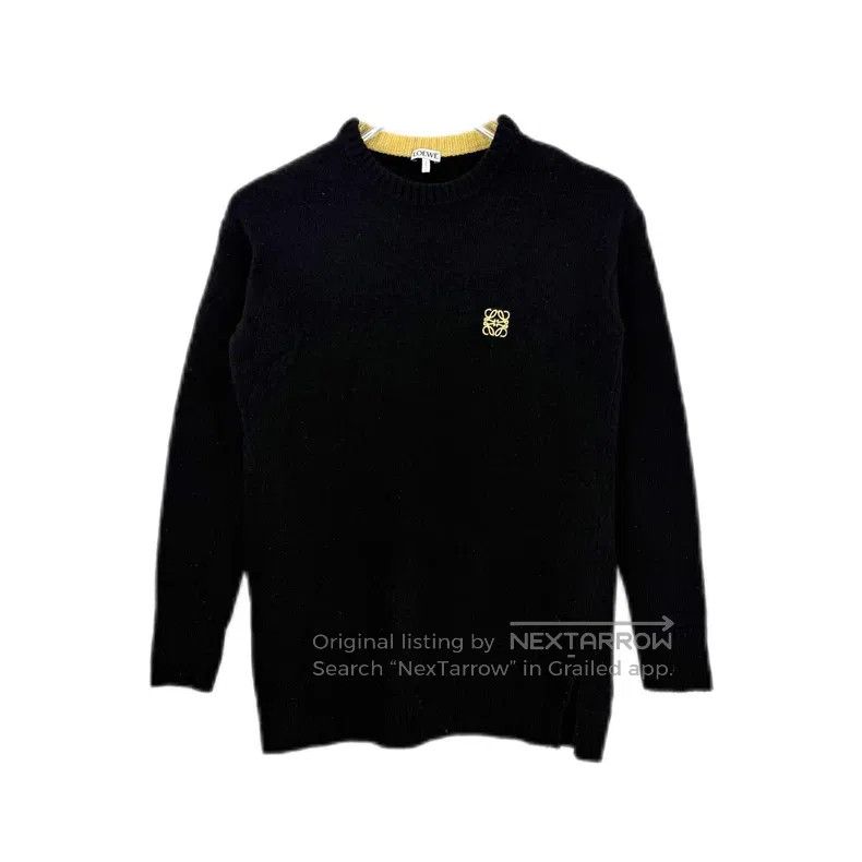 Loewe Loewe Black embroidered logo wool sweater Size XS / US 0-2 / IT 36-38 - 1 Thumbnail