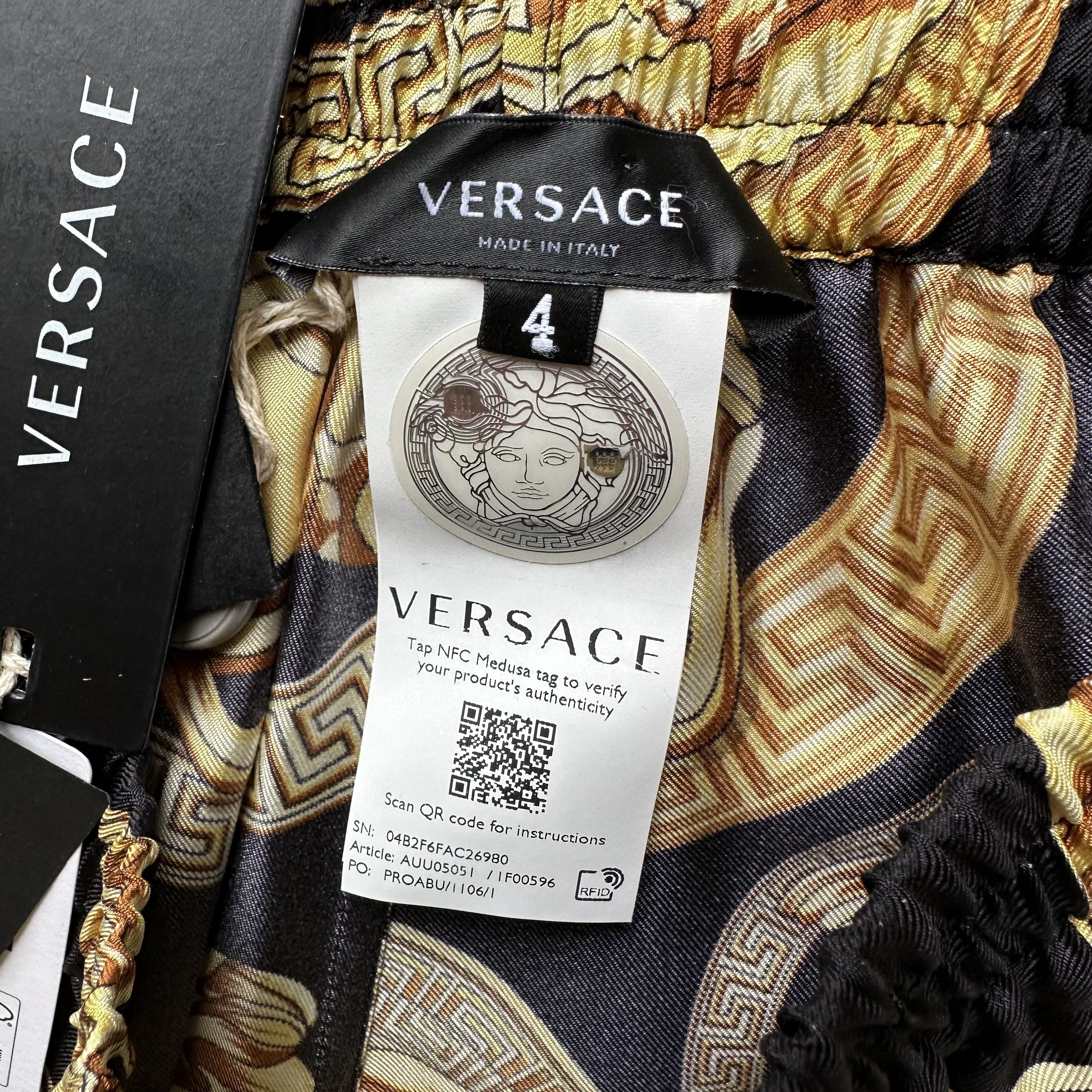 Versace VERSACE Amplified MEDUSA Print SILK PAJAMA PANTS sz 4 IT I M Size US 32 / EU 48 - 7 Thumbnail