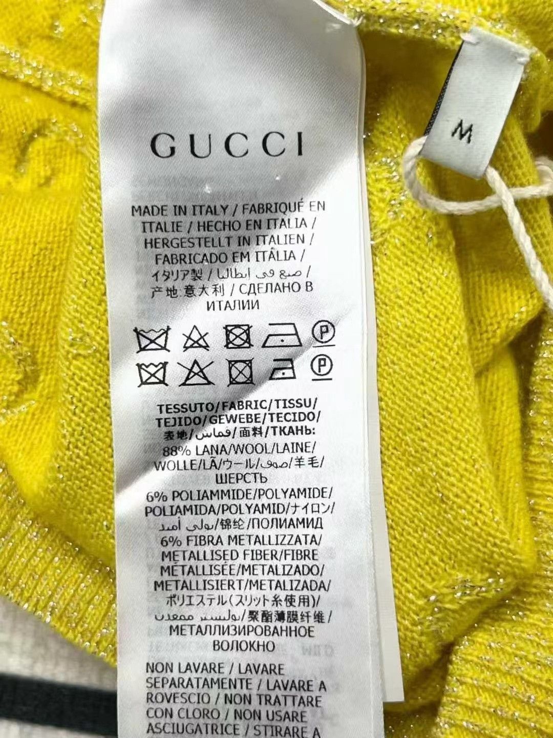 Gucci Gucci All-Over Logo Silver Thread Knit Top Size US M / EU 48-50 / 2 - 3 Thumbnail