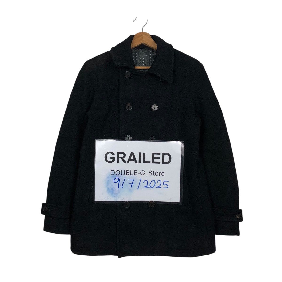 Issey Miyake 📌Vintage Wool Jacket Double Collar Ships Jet Blue Japan Size US M / EU 48-50 / 2 - 1 Thumbnail