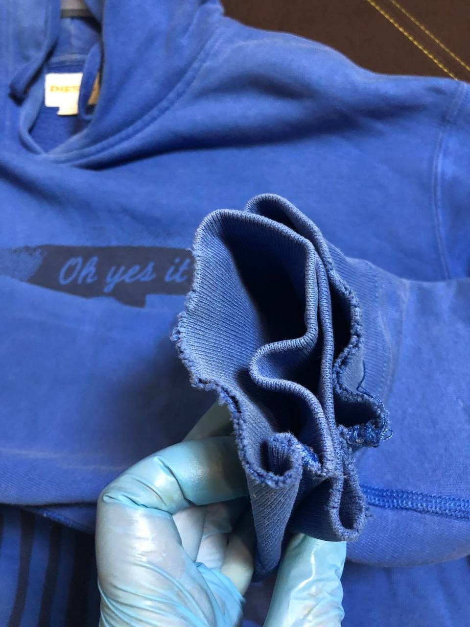 Diesel Vintage Y2K Diesel Big Logo Faded Distressed Hoodie Size US XL / EU 56 / 4 - 7 Thumbnail