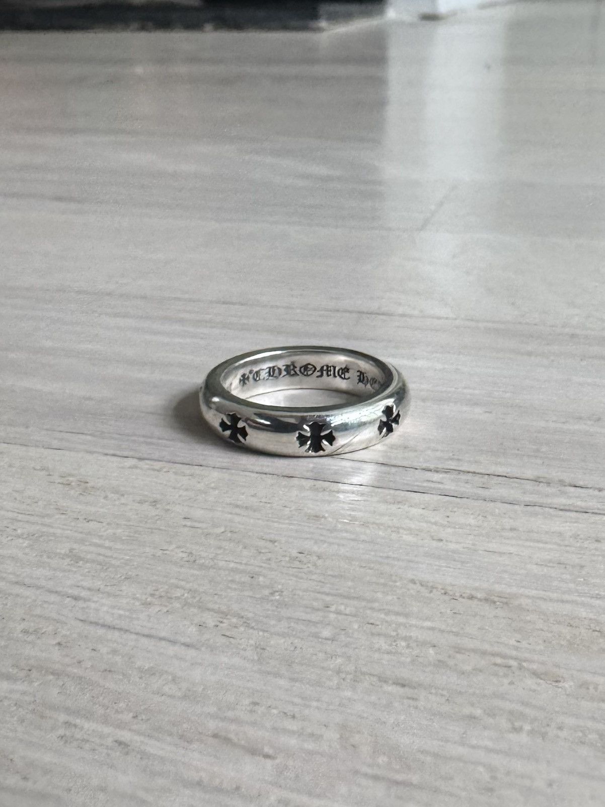 Chrome Hearts Chrome hearts negative plus band ring 9.5 us | Grailed