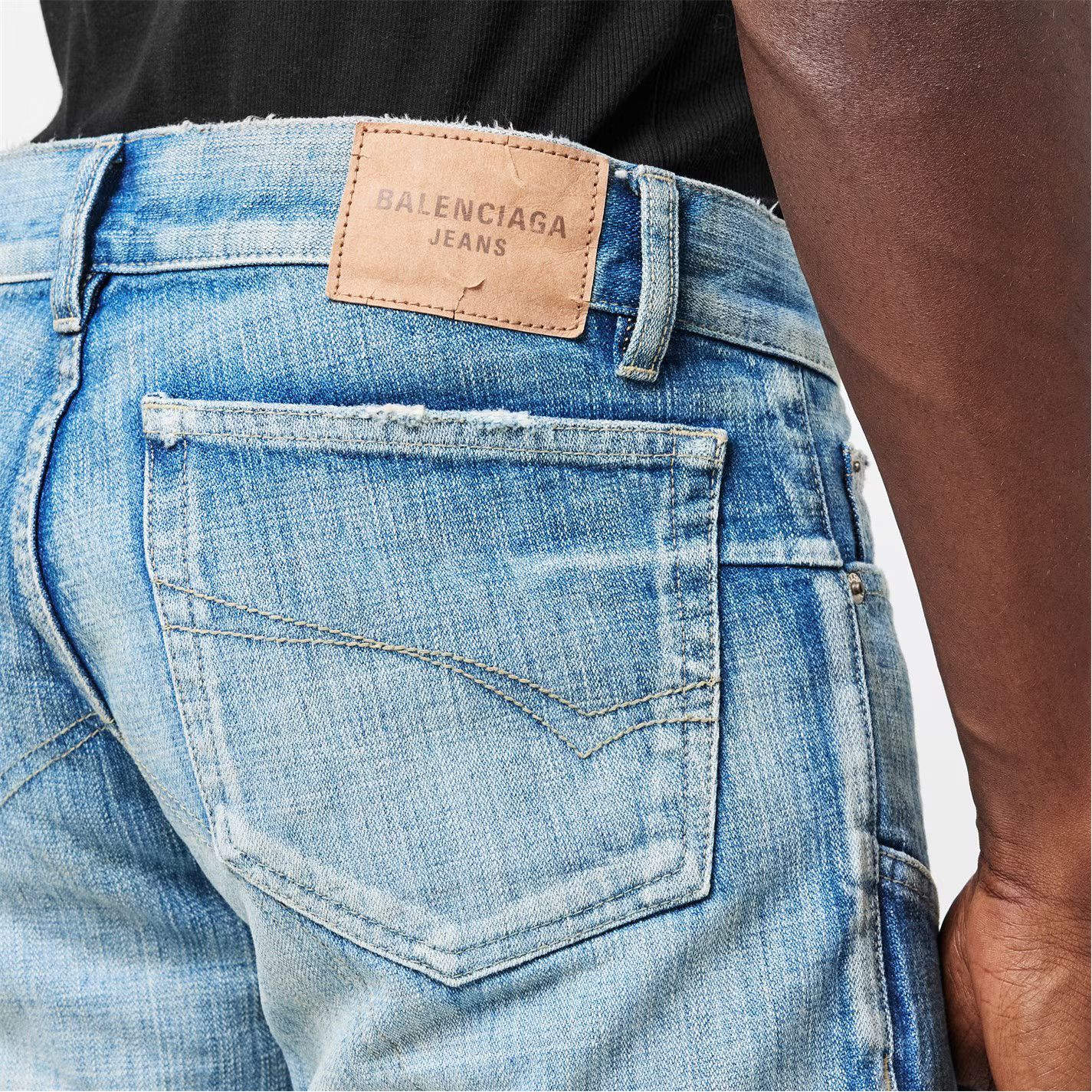 Balenciaga o1g2r1mq0226 Low Waist Slim Fit Jeans In Blue Size US 28 / EU 44 - 5 Thumbnail