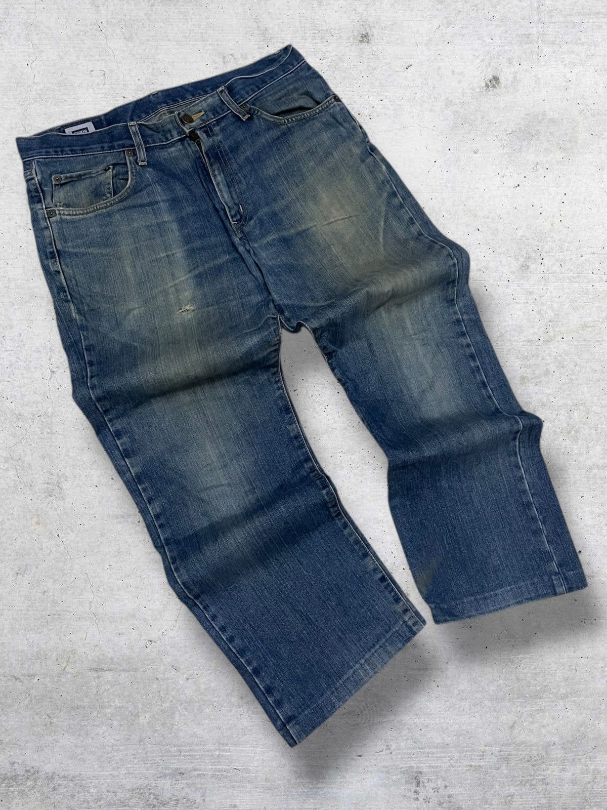 Edwin VINTAGE EDWIN 90S DESIGNER JAPAN OG RIPPED MUDWASH DENIM Size US 32 / EU 48 - 2 Thumbnail