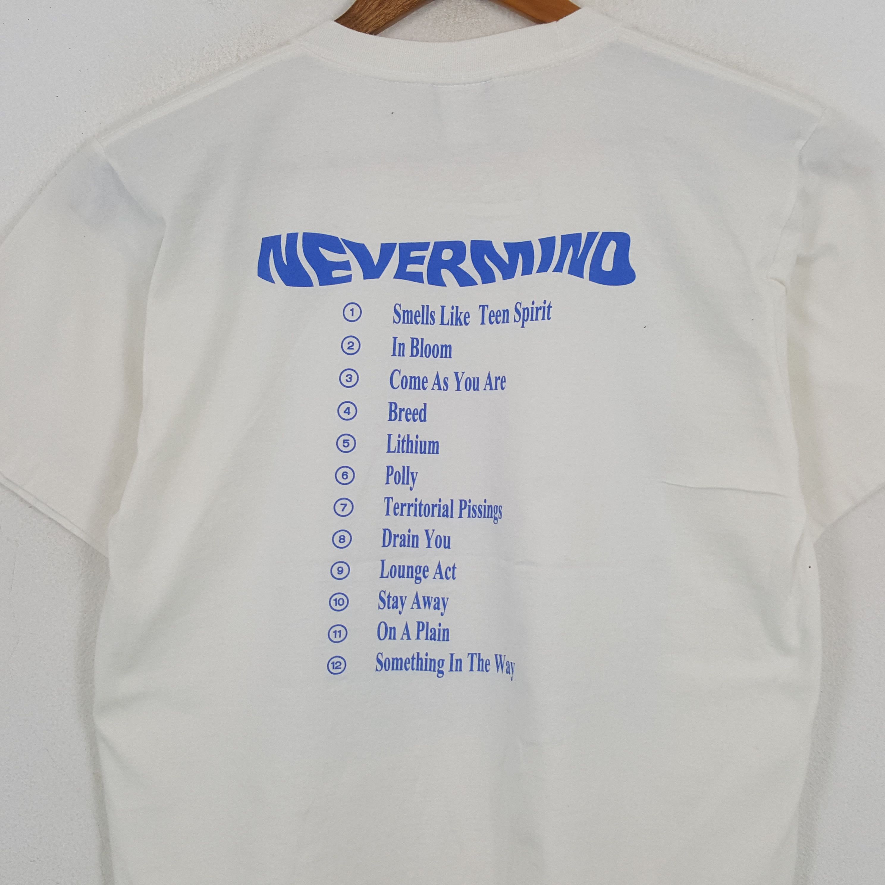 Band Tees × Nirvana × Vintage Vintage NIRVANA NEVERMIND American Rock Band T-Shirt Size US M / EU 48-50 / 2 - 4 Thumbnail