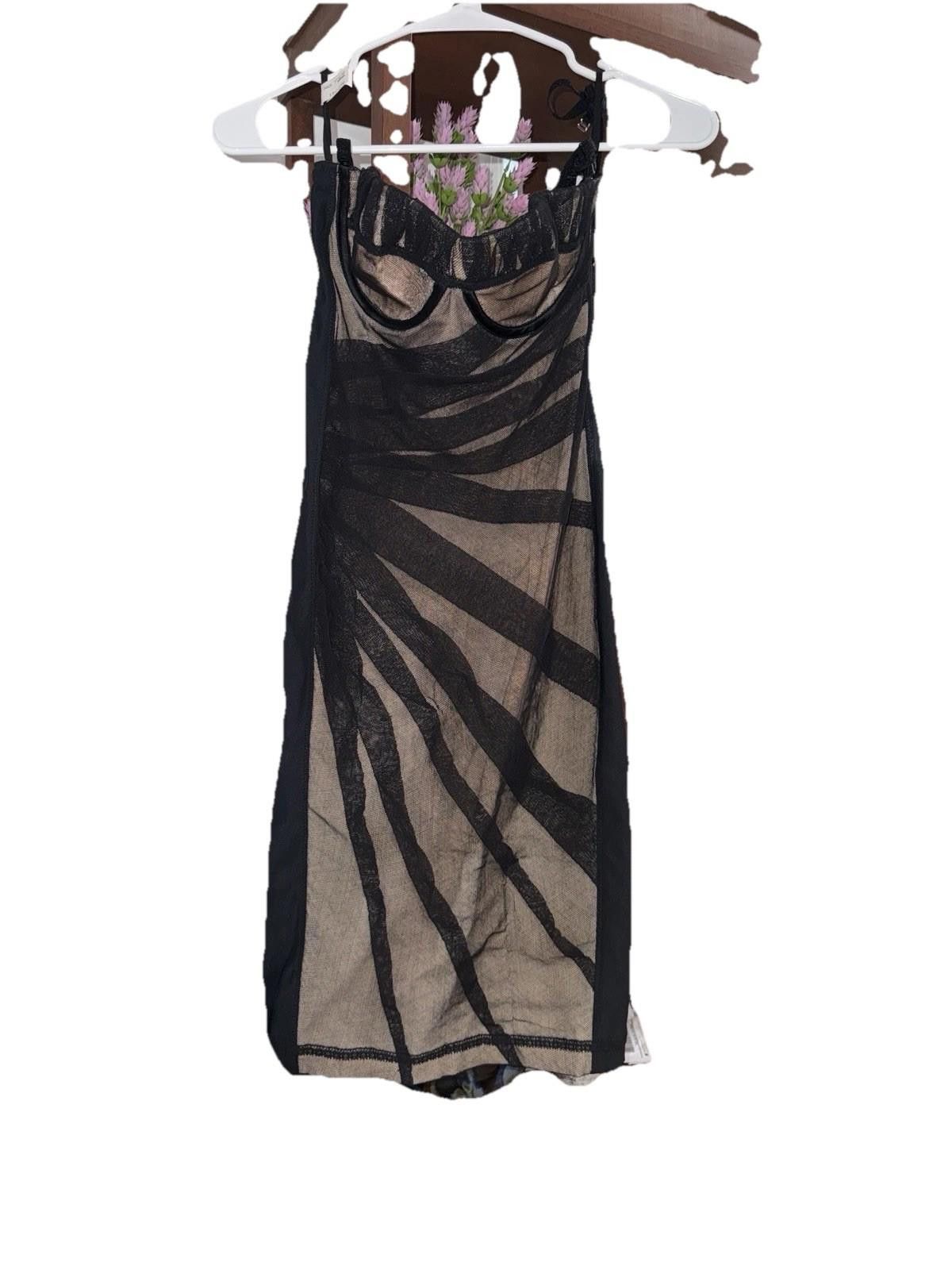 Dolce & Gabbana Dolce&Gabbana Nude Illusion Corset Tulle Bodycon Dress IT40 Size M / US 6-8 / IT 42-44 - 9 Thumbnail