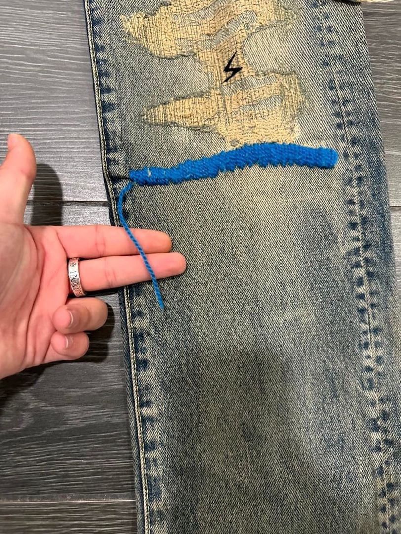 Undercover Undercover 68 Blue Yarn Jeans Size US 34 / EU 50 - 11 Thumbnail