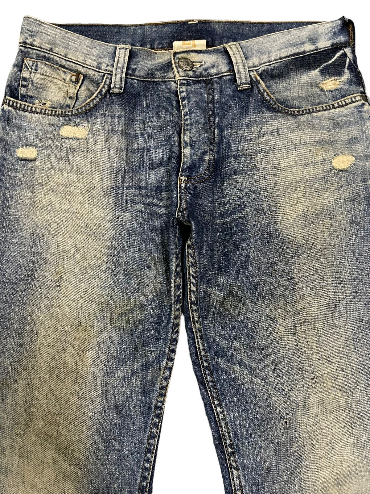 Zara Vintage Zara Blue Wash Style Distress Jeans Size US 32 / EU 48 - 3 Thumbnail