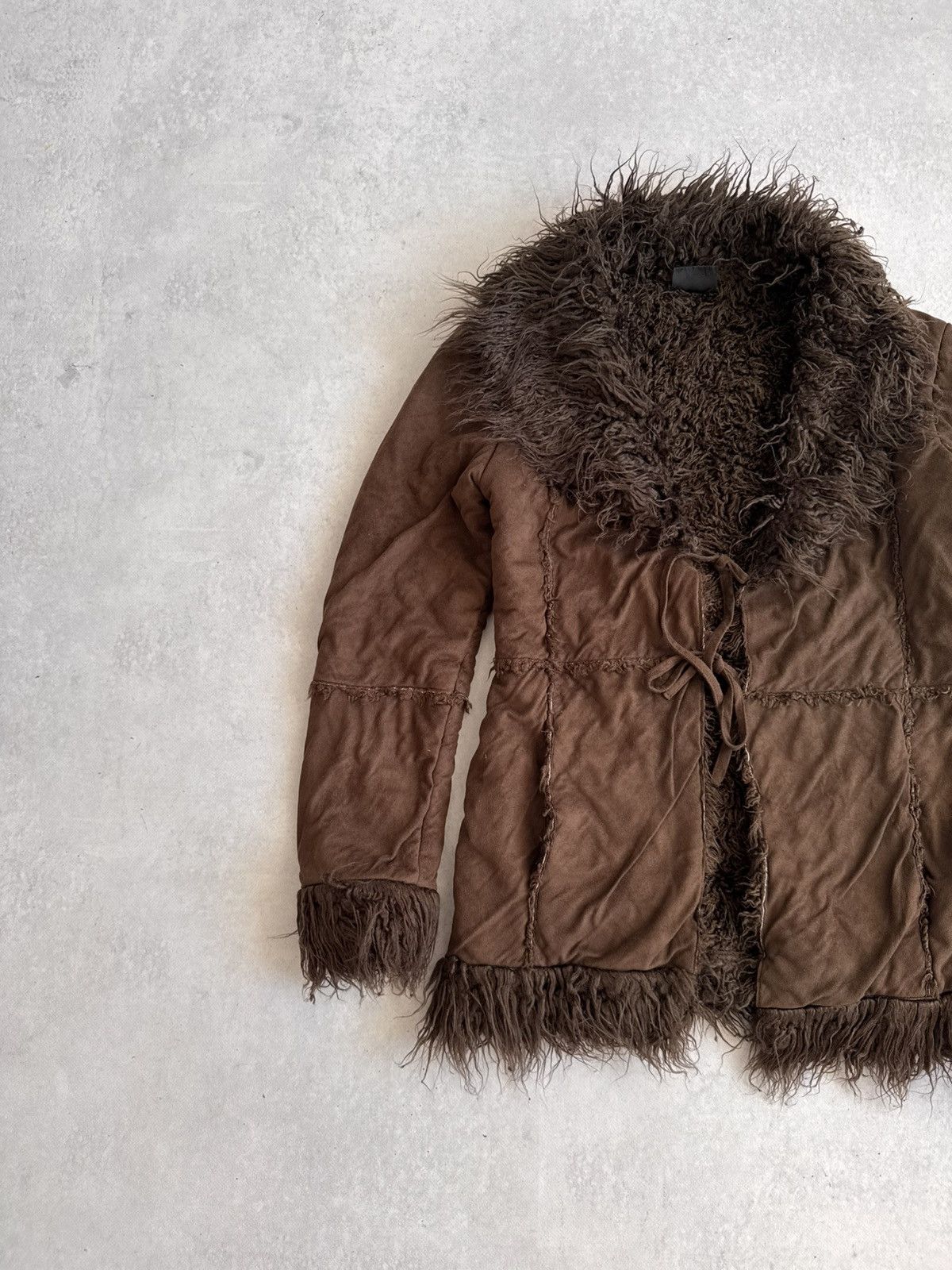 If Six Was Nine Avant-Garde Vintage Faux Fur Fuzzy Y2K Women’s Jacket Size M / US 6-8 / IT 42-44 - 2 Thumbnail