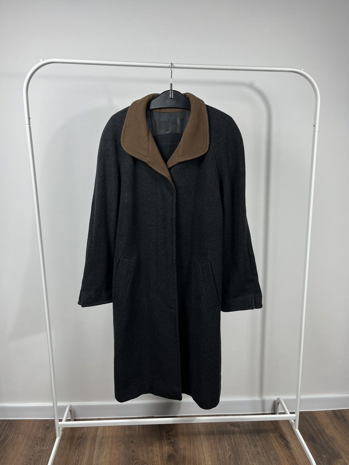Other Women’s Wool Cashmere Long Coat Dark Grey Size UK 42 Size L / US 10 / IT 46 - 1 Thumbnail