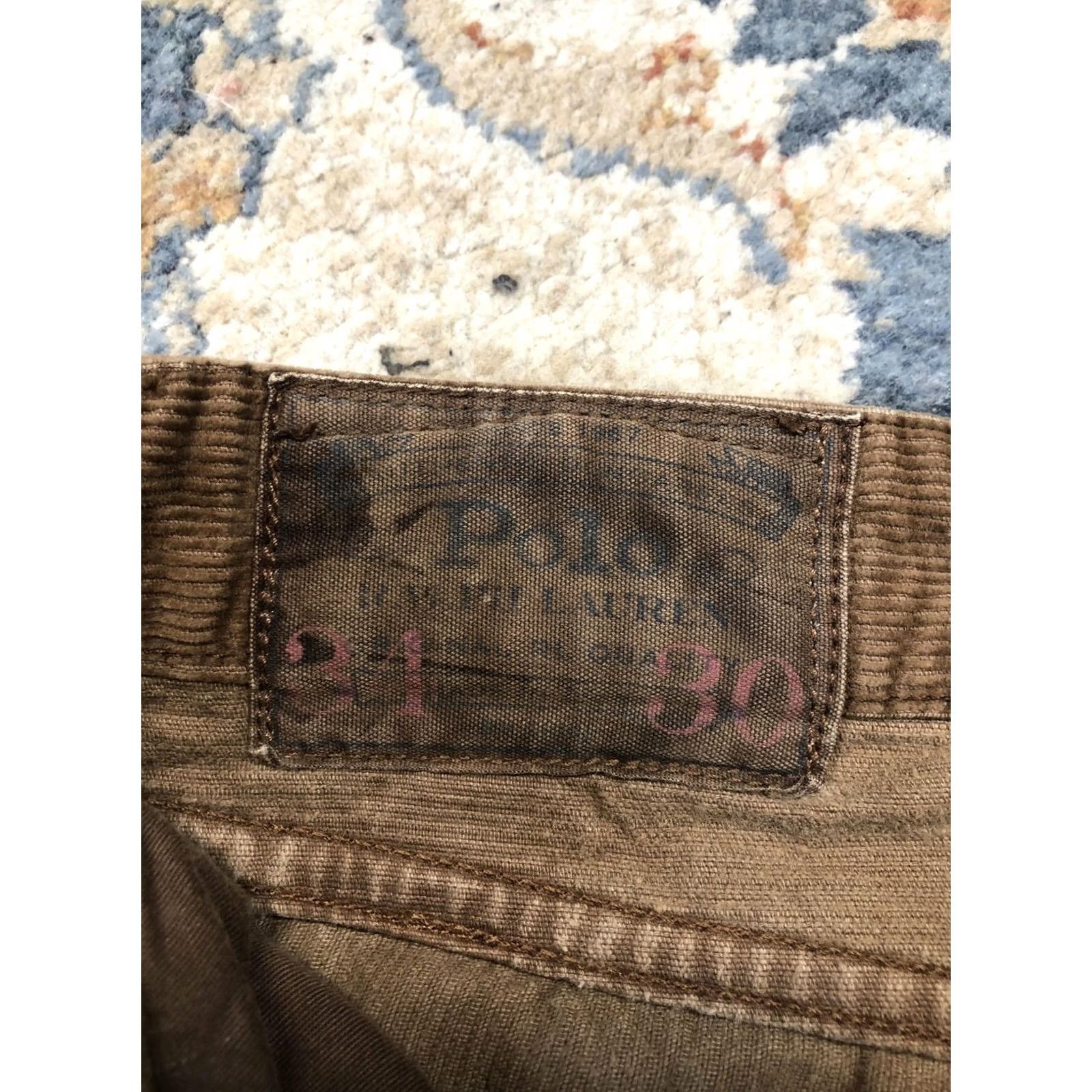 Polo Ralph Lauren Polo Ralph Lauren Pants Mens 34x30 Brown Corduroy Straight Leg RL Embroidered Size US S / EU 44-46 / 1 - 6 Thumbnail