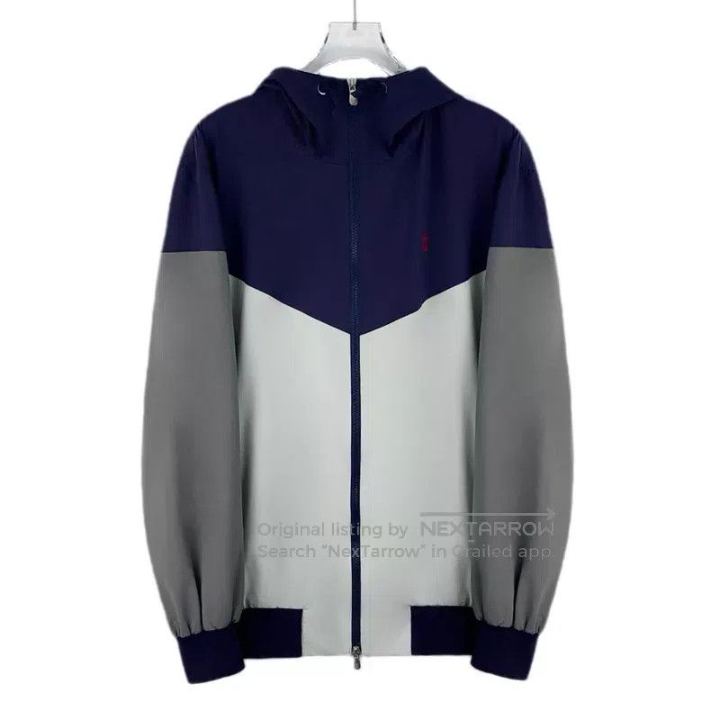 Brunello Cucinelli Brunello Cucinelli Color Blocked Nylon Hooded Zip Long Sle Size US M / EU 48-50 / 2 - 1 Thumbnail