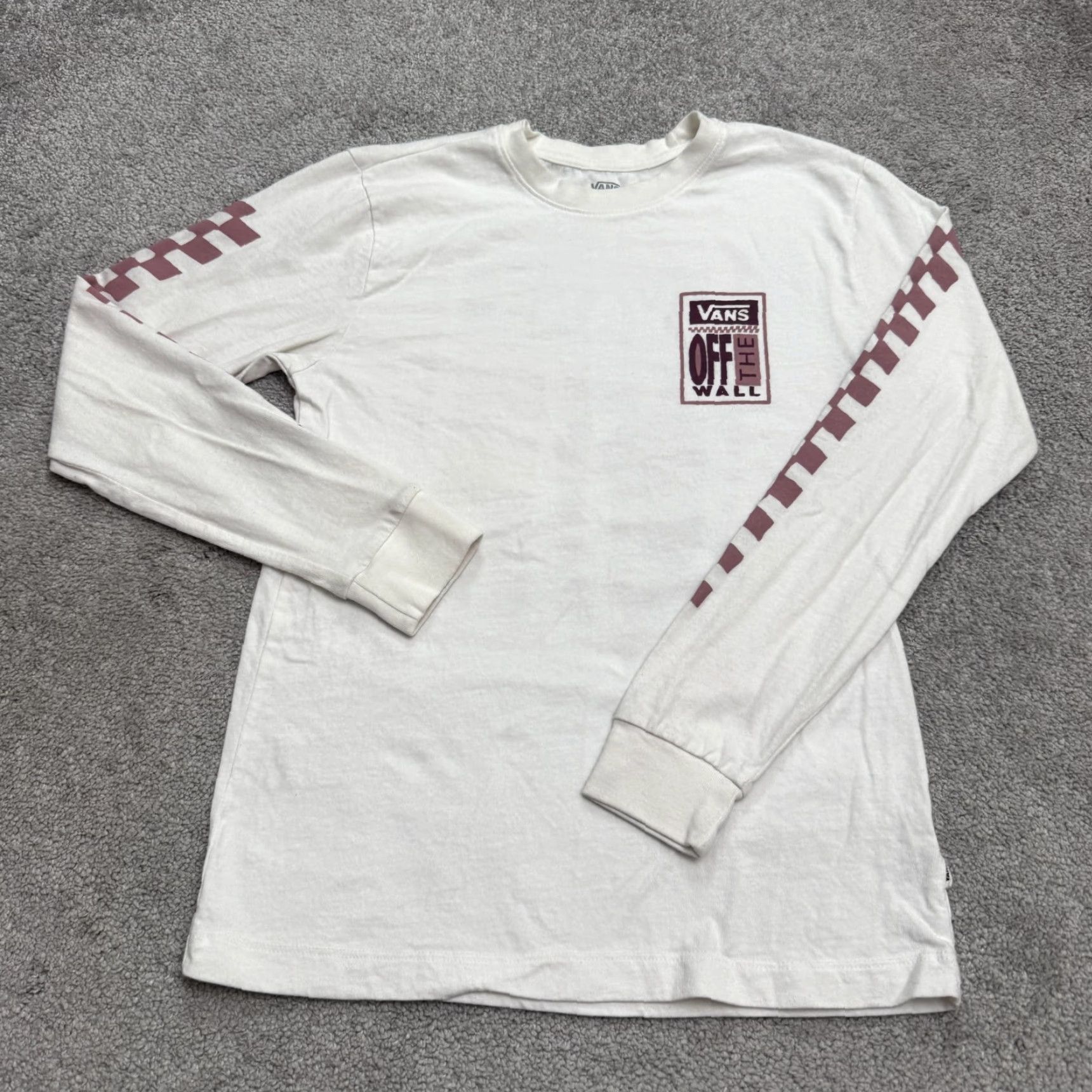 Vans VANS Graphic Long Sleeve T-Shirt Mens Small White Crew Neck Tee Size US S / EU 44-46 / 1 - 2 Thumbnail