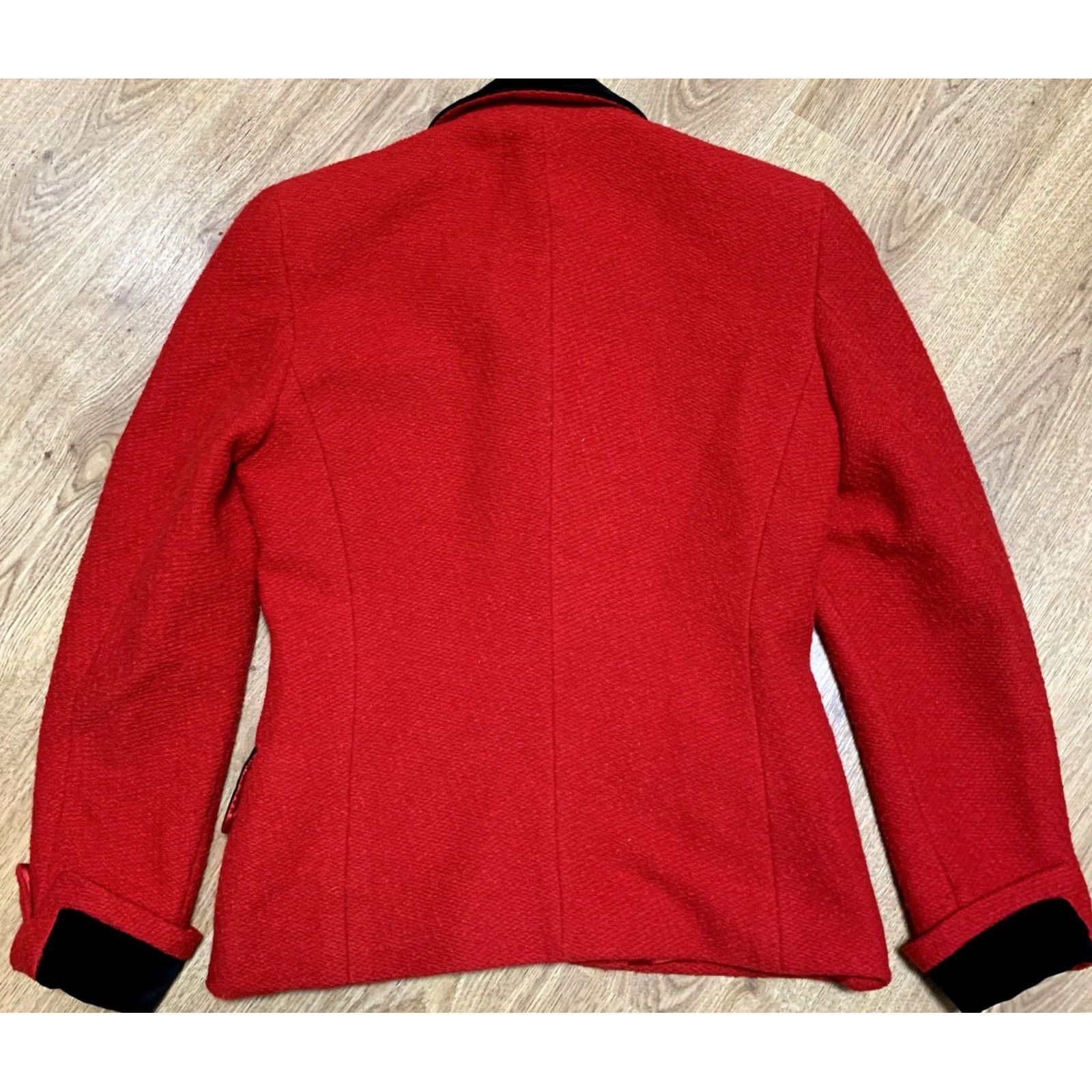 Escada VINTAGE Escada Jacket Women Wool Red M Size M / US 6-8 / IT 42-44 - 3 Thumbnail