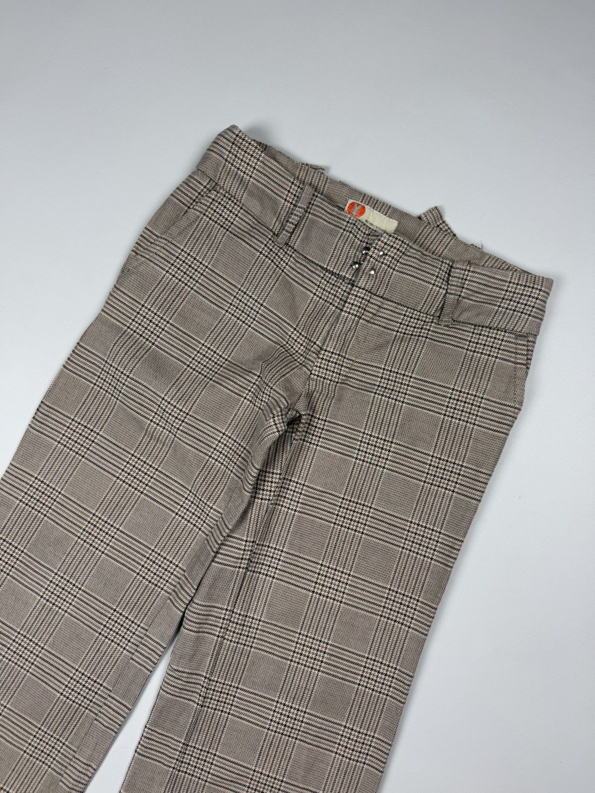 Japanese Brand × Michiko Koshino Michiko Koshino Ladies Plaid Cropped Chino Pants Trousers Size 26" / US 2 / IT 38 - 4 Thumbnail