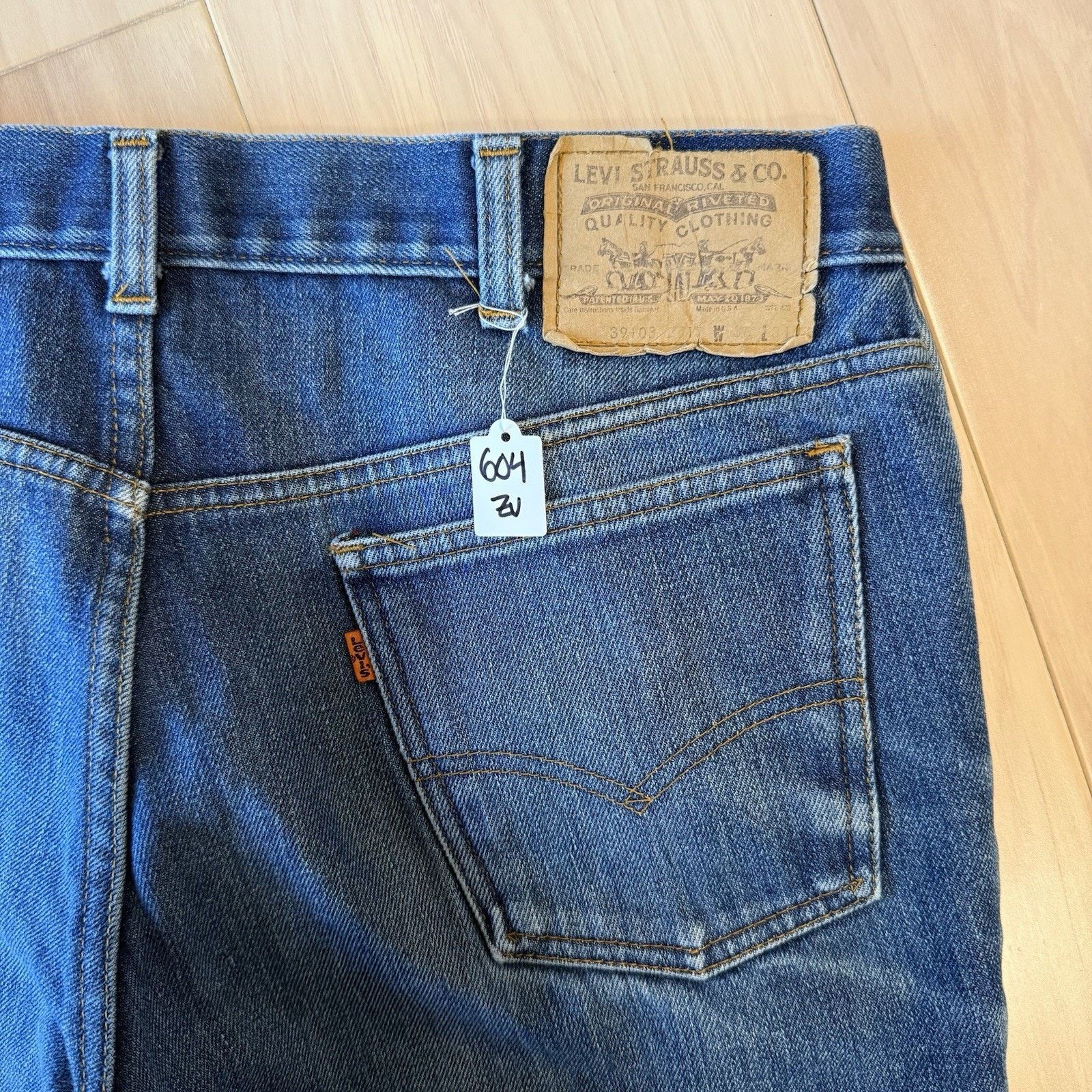 Levi's Vintage Levis Orange Tab Lined Jeans 34 Blue 80s Boot Cut Size US 34 / EU 50 - 10 Thumbnail