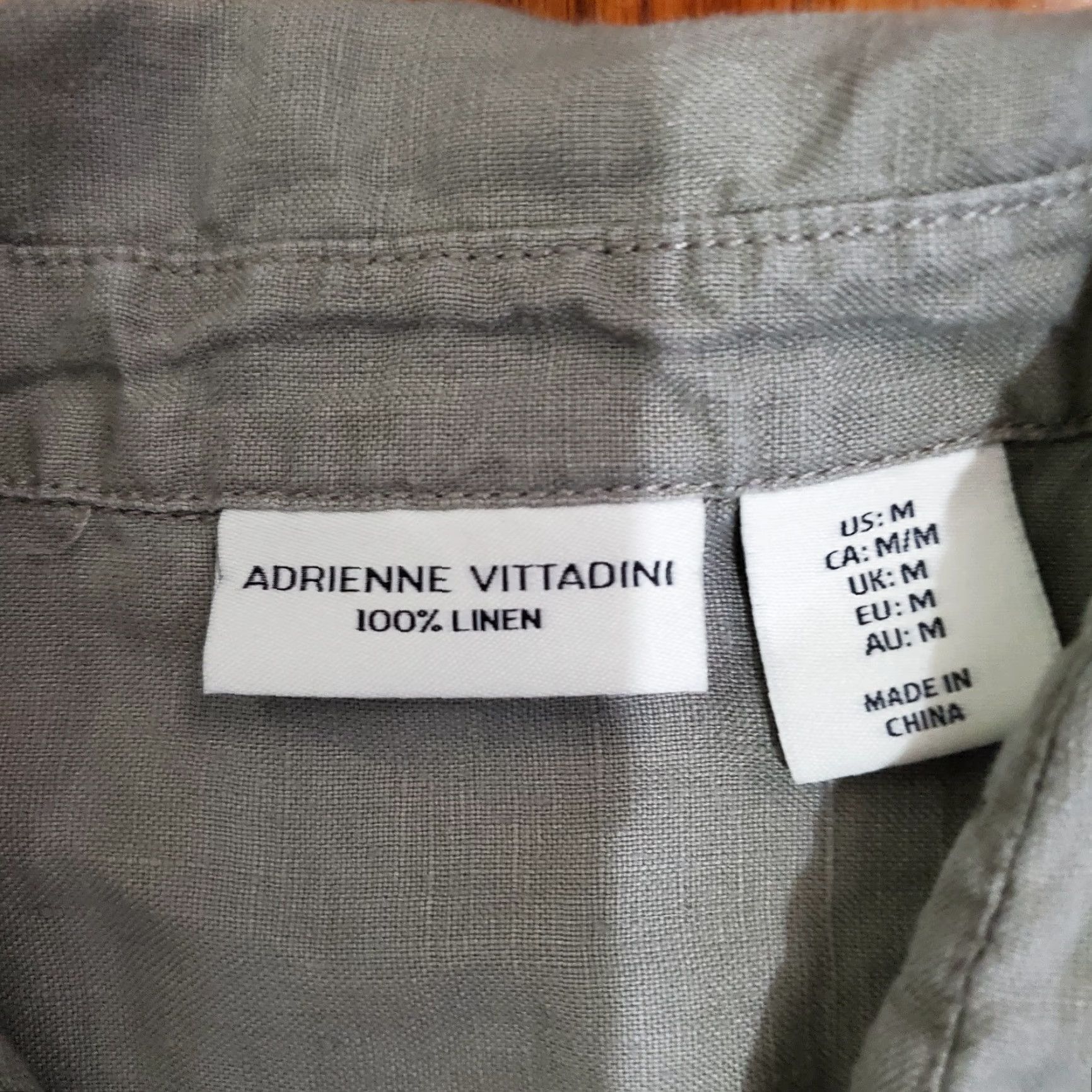 Vintage VINTAGE Adrienne Vittadini Linen Dress Womens Green Button Down Midi Coastal Med Size M / US 6-8 / IT 42-44 - 4 Thumbnail
