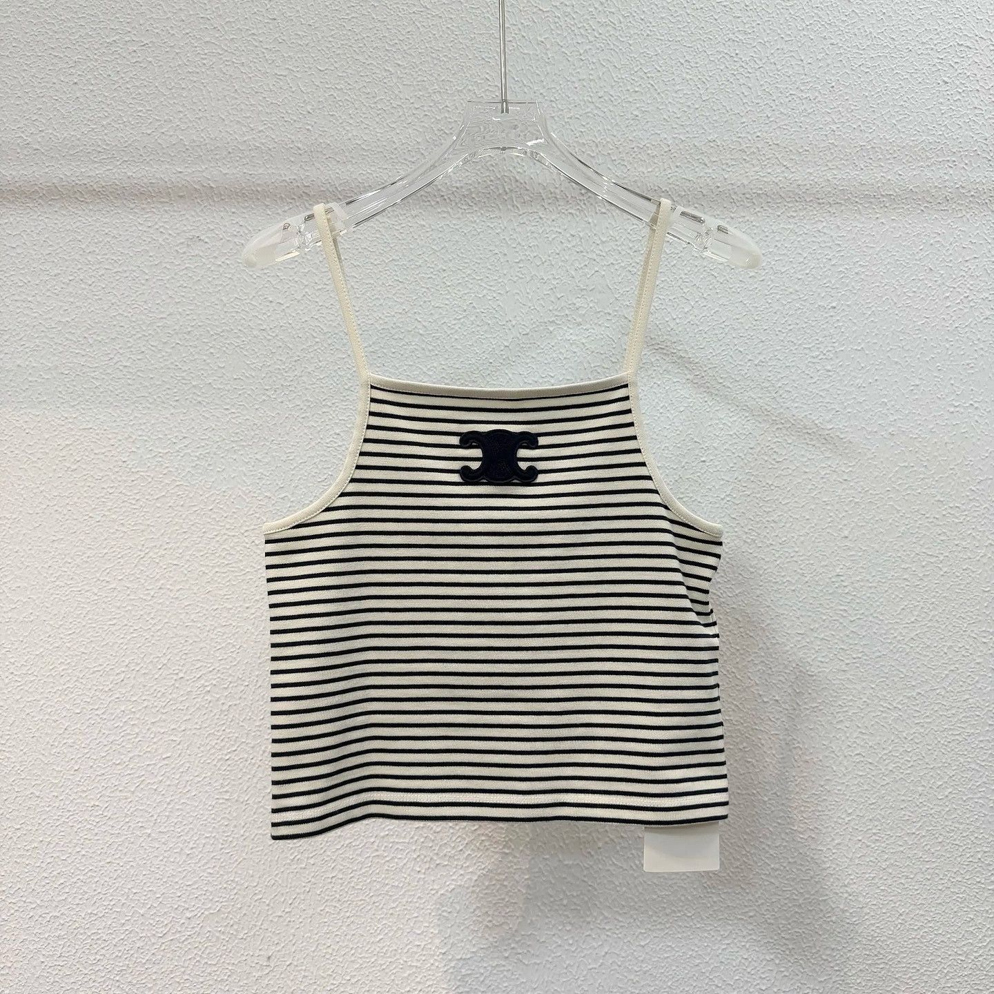 Celine Celine Striped Triomphe Logo Tank Top XS Size XS / US 0-2 / IT 36-38 - 1 Thumbnail
