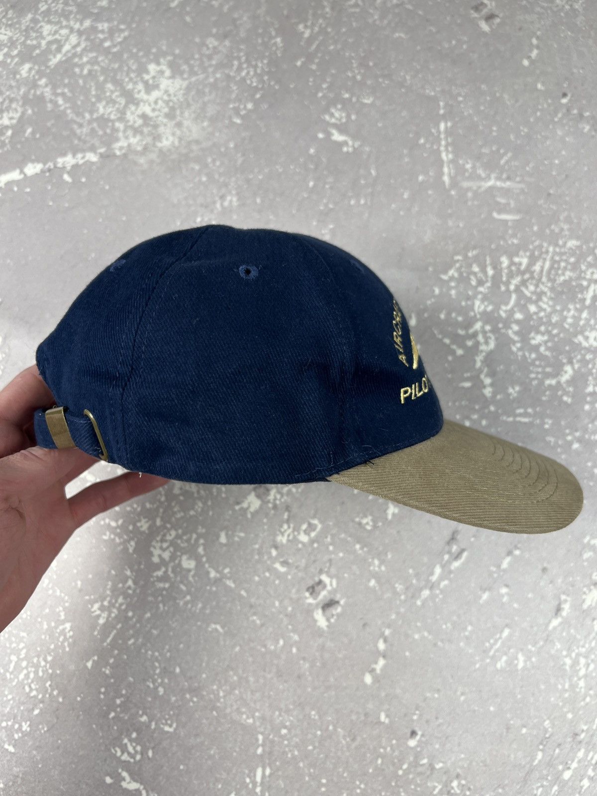 Vintage AOPA Aircraft Owners Pilots Association Cap Hat Blue/Beige Size ONE SIZE - 4 Thumbnail