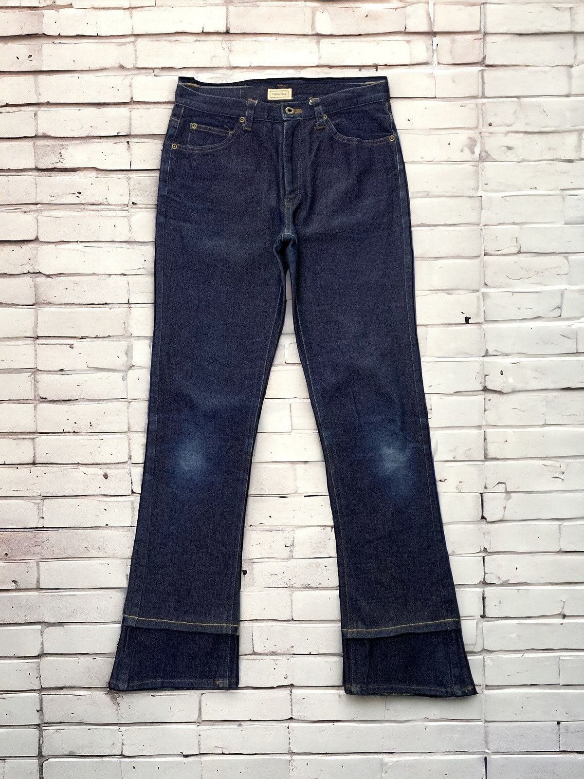 image of Vintage Hysteric Glamour Flared Double Layered Denim Pants, Men's (Size 29)