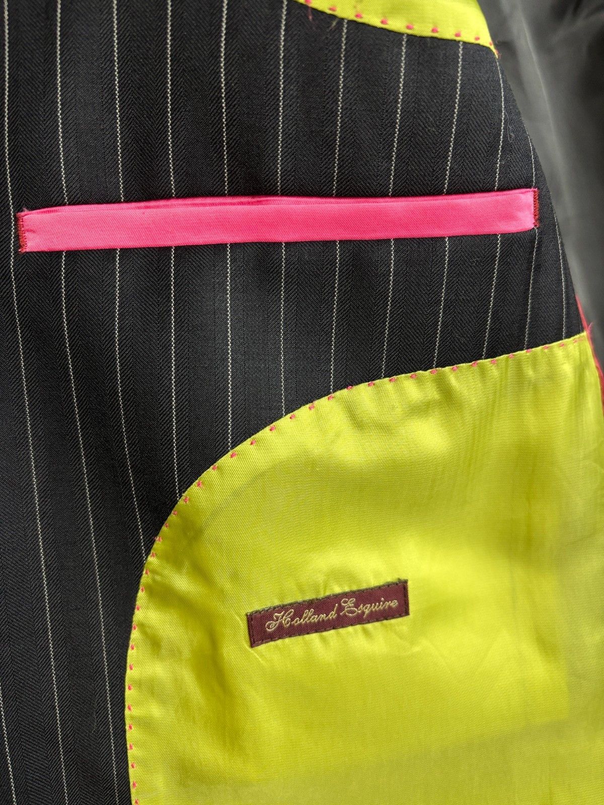Other UK Holland Esquire Striped Wool Blazer Long UK 40" 112 cm EU 50 Size 40L - 16 Thumbnail