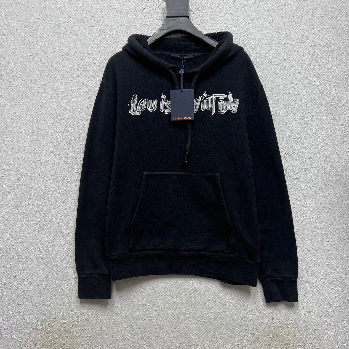Louis Vuitton LV Black Script Graffiti Hoodie Size US L / EU 52-54 / 3 - 1 Thumbnail