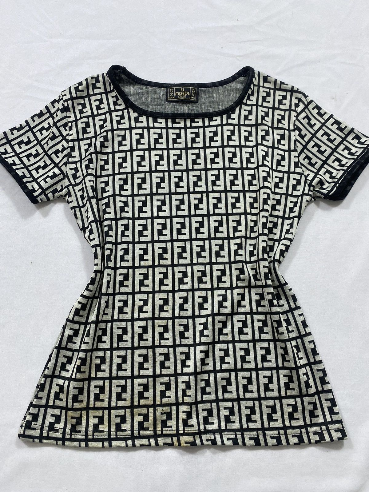 Fendi Vintage Fendi Monogram Short Sleeve Size S / US 4 / IT 40 - 6 Thumbnail