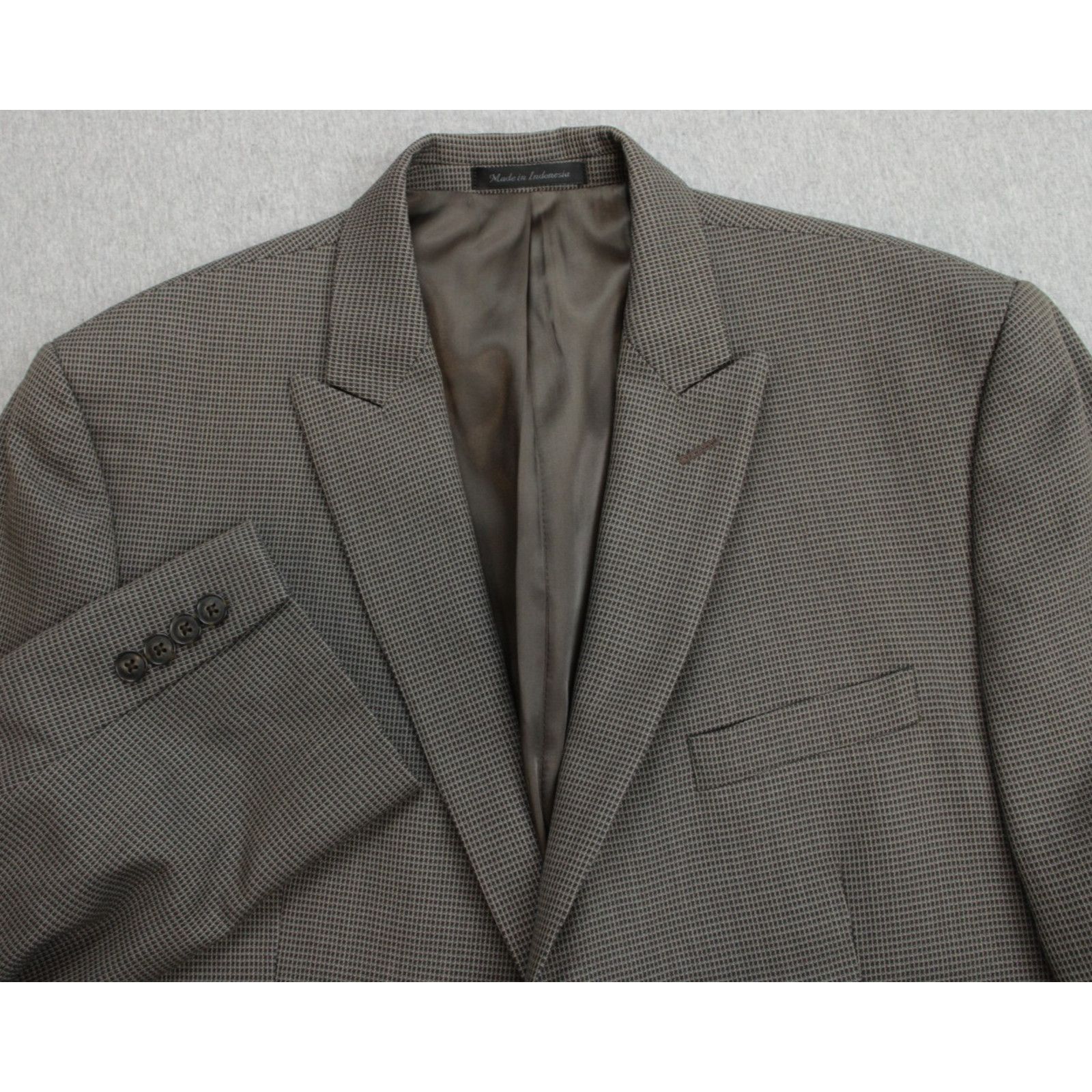 Calvin Klein Calvin Klein Blazer Mens 42L Brown 100% Wool Peak Label Size 42L - 1 Thumbnail