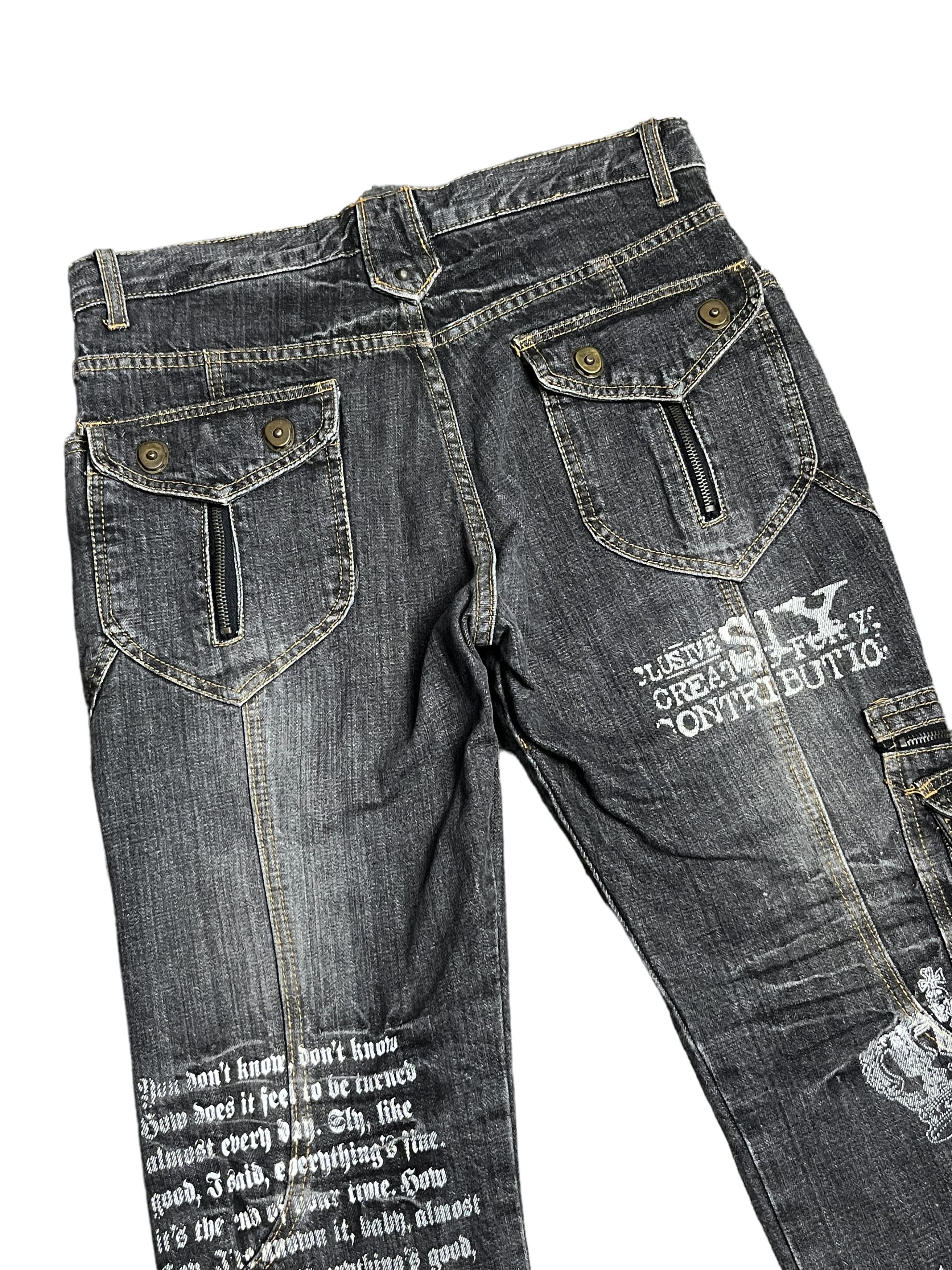Japanese Brand × Seditionaries LAST CALL🔥EVOLUTION Punk Poems Multipocket Flare Denim Size US 31 - 11 Thumbnail